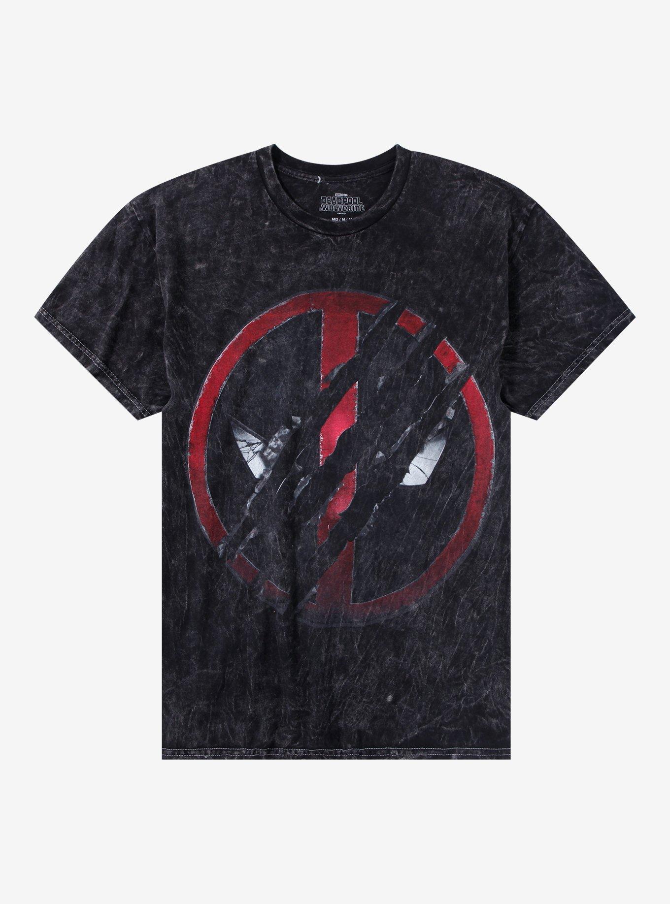 Marvel Deadpool & Wolverine Scratch Logo Wash T-Shirt, , hi-res