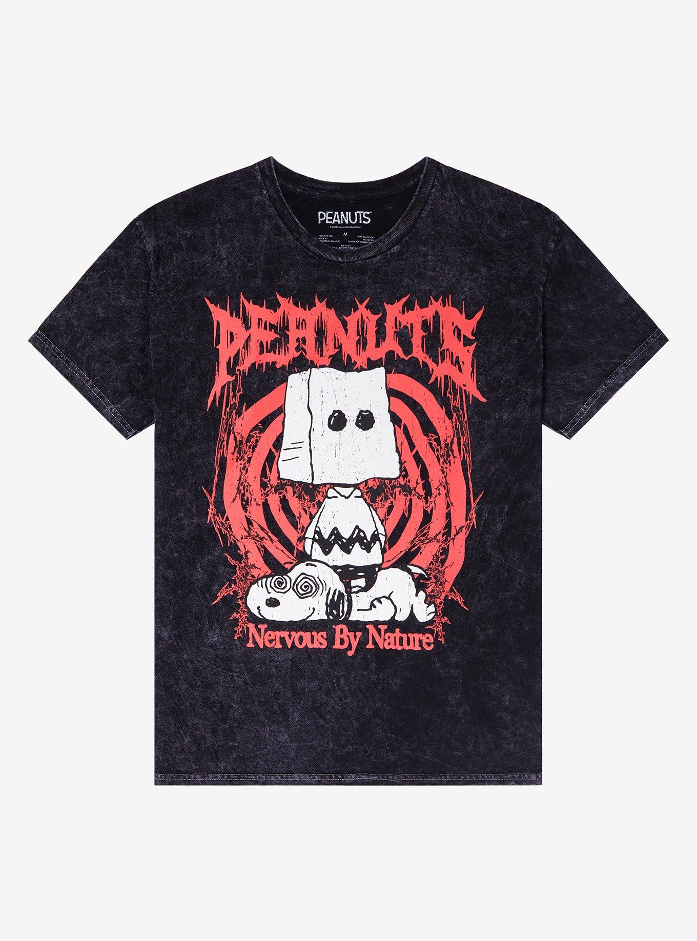 Peanuts Nervous By Nature Dark Wash T-Shirt, MULTI, hi-res