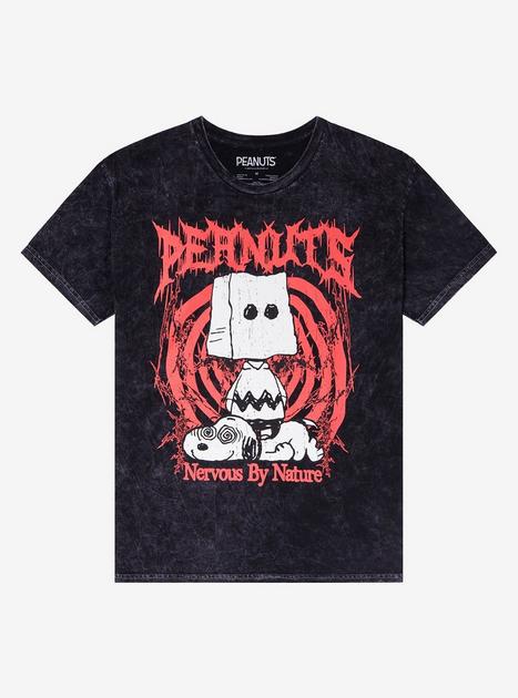 Peanuts Nervous By Nature Dark Wash T-Shirt | Hot Topic