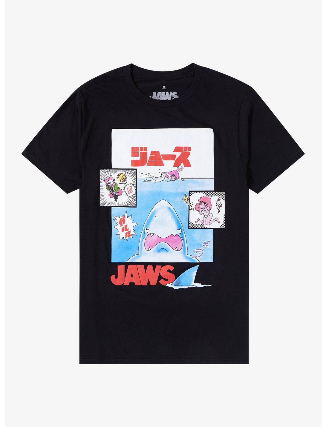 Jaws Manga Artwork T-Shirt, BLACK, hi-res