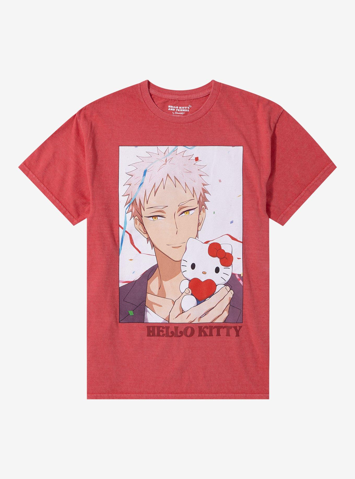 Sanrio Boys Shunsuke Hello Kitty T-Shirt, RED, hi-res