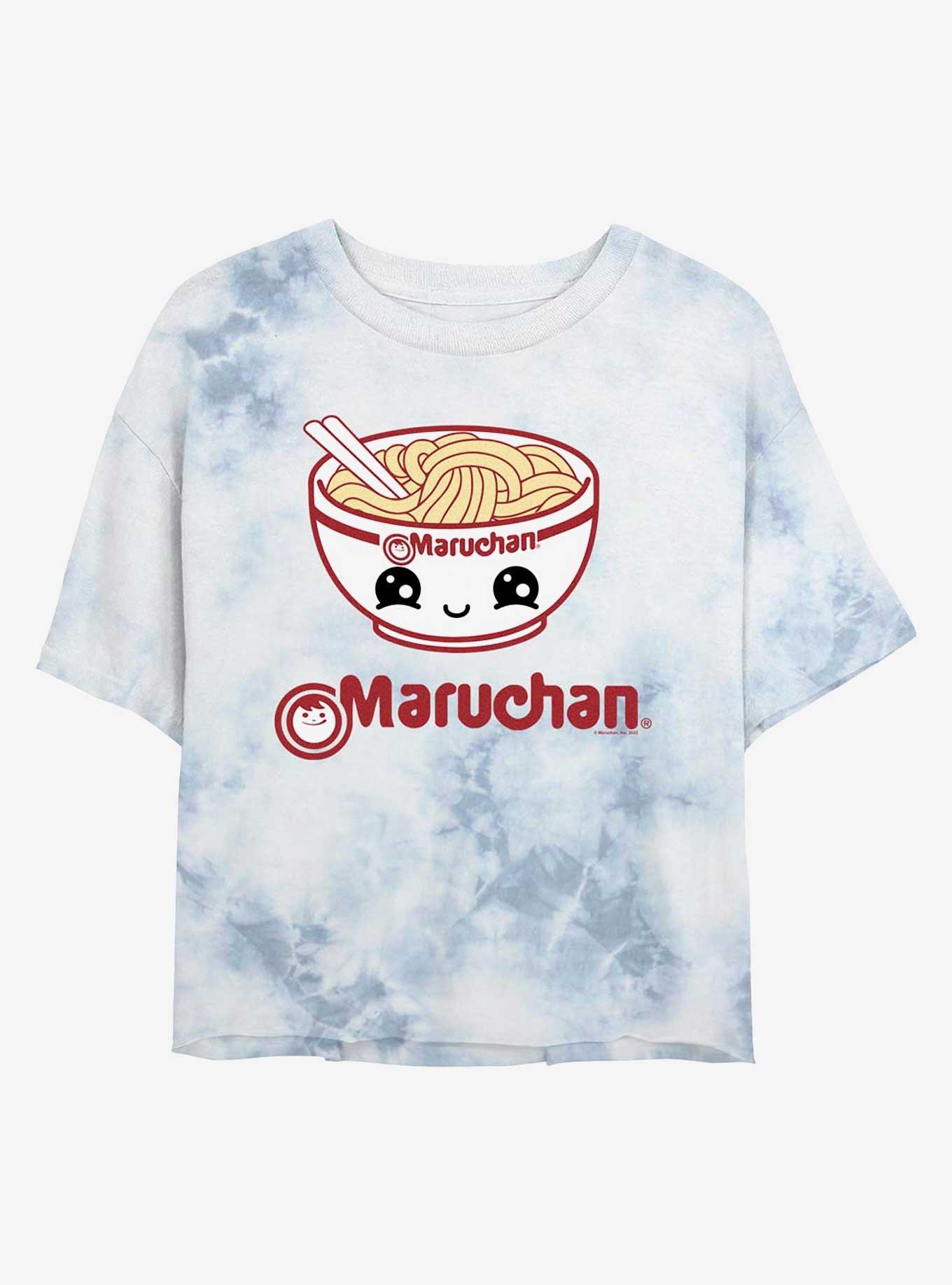 Maruchan Kawaii Maruchan Baby Bowl Tie-Dye Girls Crop T-Shirt, WHITEBLUE, hi-res