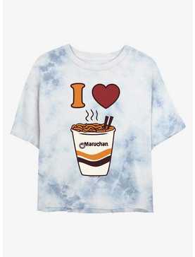 Maruchan I Heart Maruchan Tie-Dye Girls Crop T-Shirt, , hi-res
