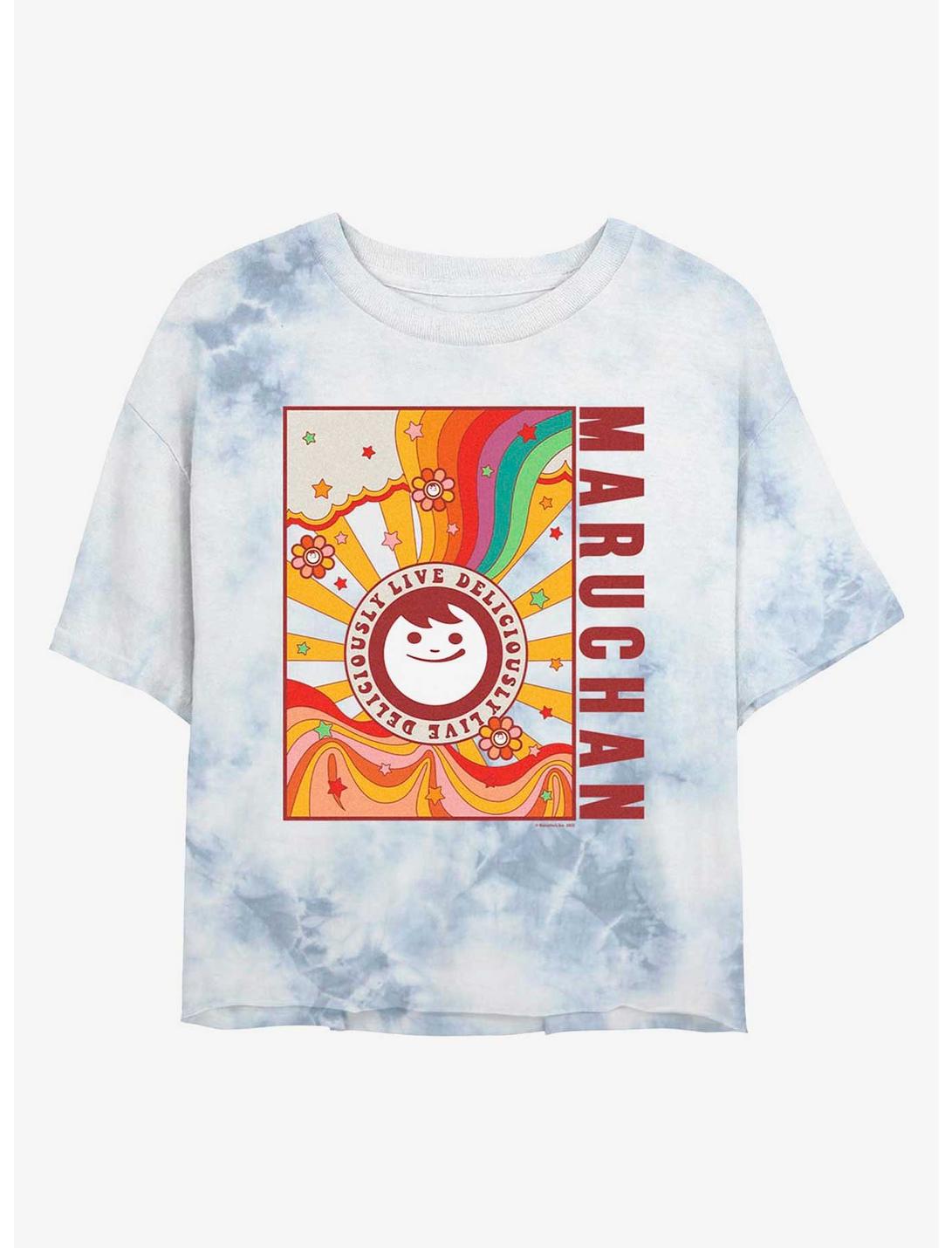 Maruchan Live Deliciously Tie-Dye Girls Crop T-Shirt, WHITEBLUE, hi-res