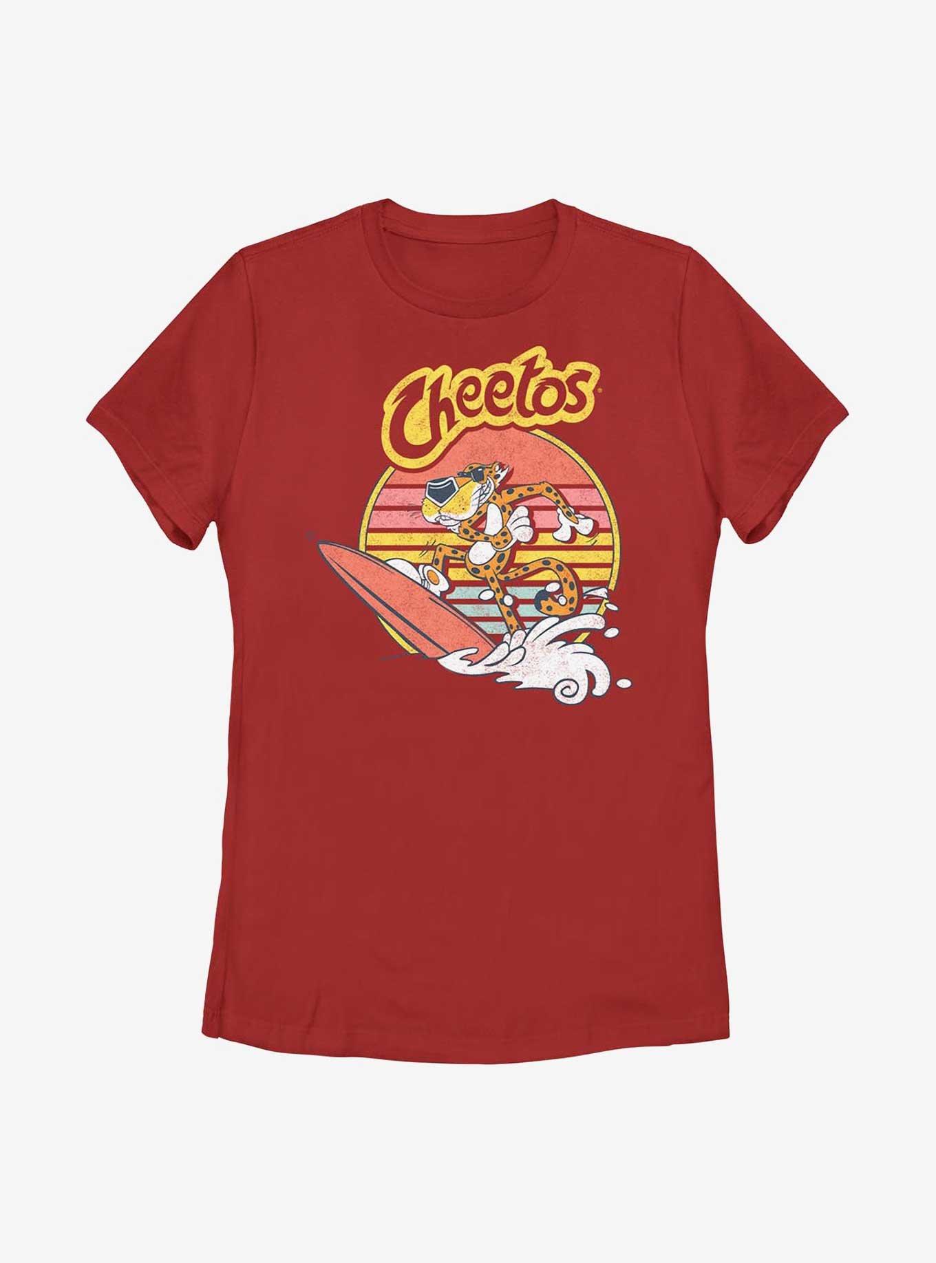 Cheetos Surfing Chester Catching Waves Womens T-Shirt