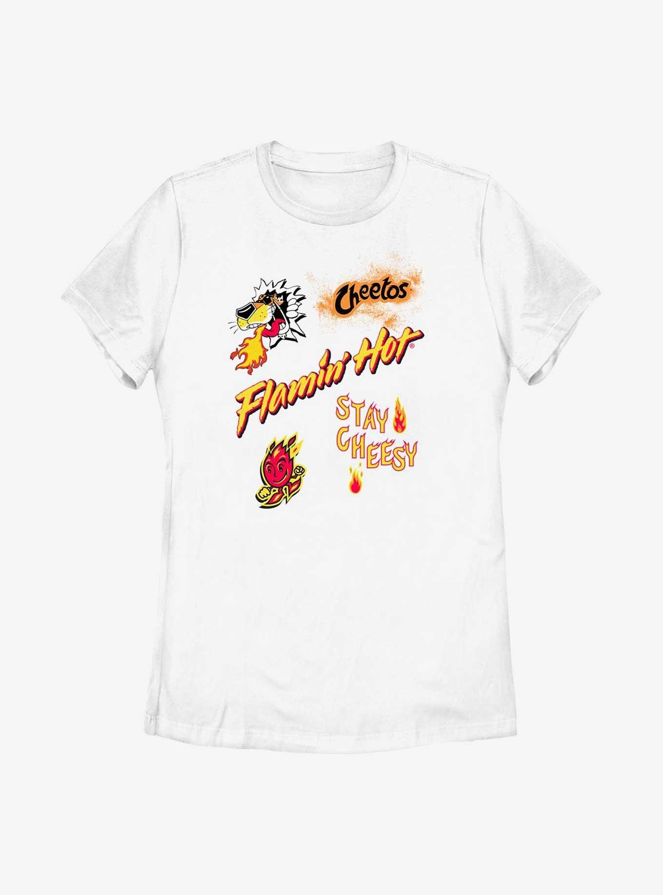 Cheetos Flamin Hot Stay Cheesy Womens T-Shirt