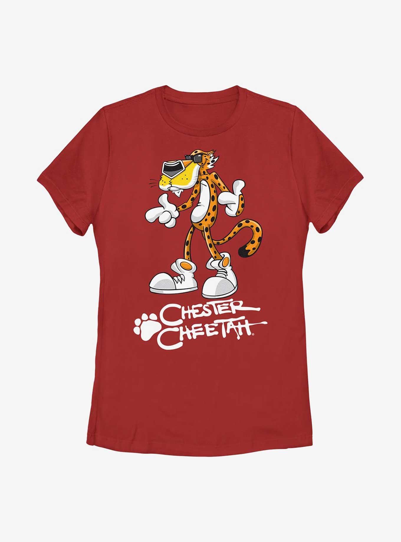 Cheetos Standing Chester Cheetah Womens T-Shirt, RED, hi-res