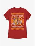 Cheetos Chester Cheetah Ugly Christmas Sweater Pattern Womens T-Shirt, RED, hi-res