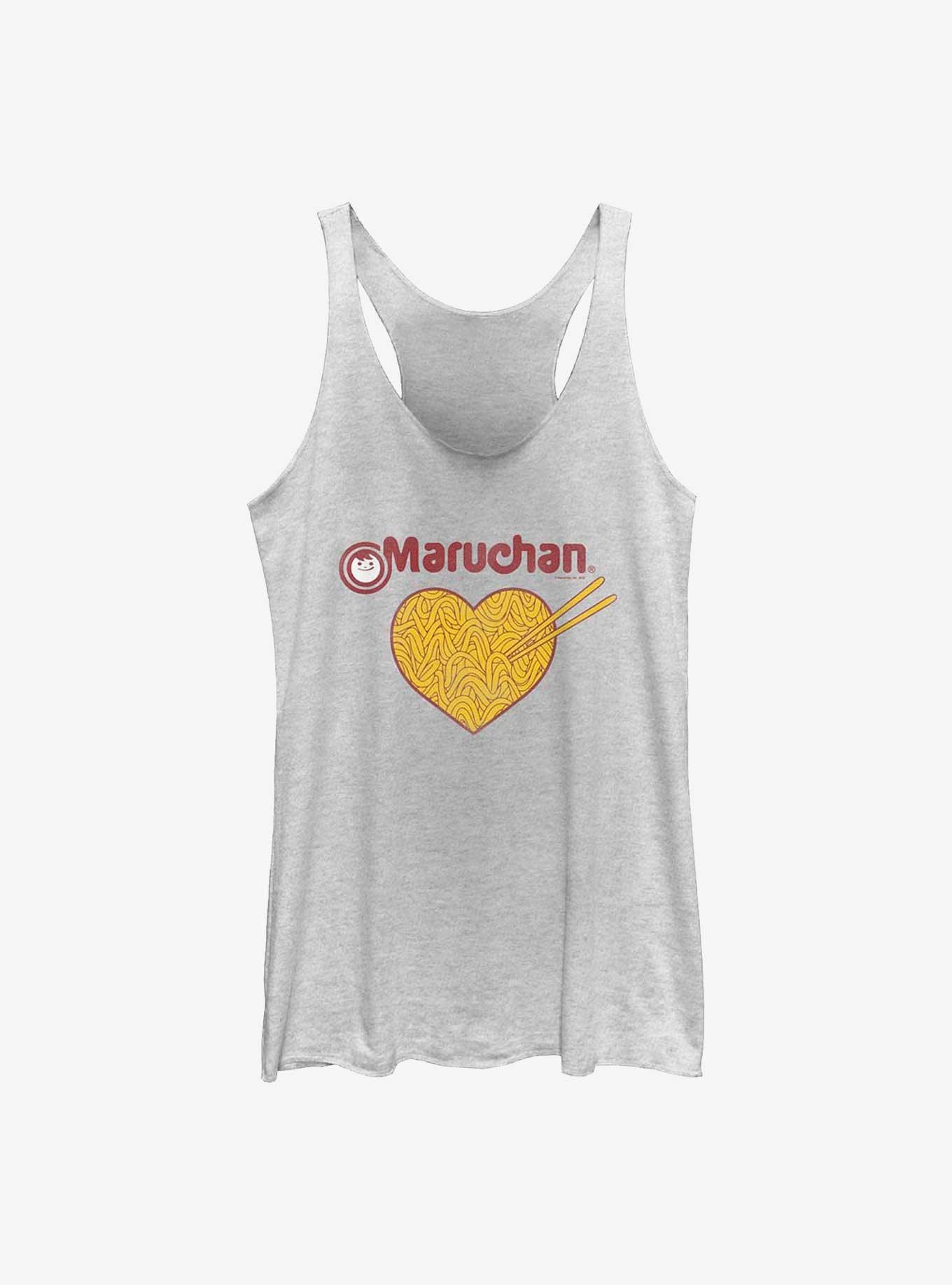 Maruchan Noodles Heart Womens Tank Top, WHITE HTR, hi-res