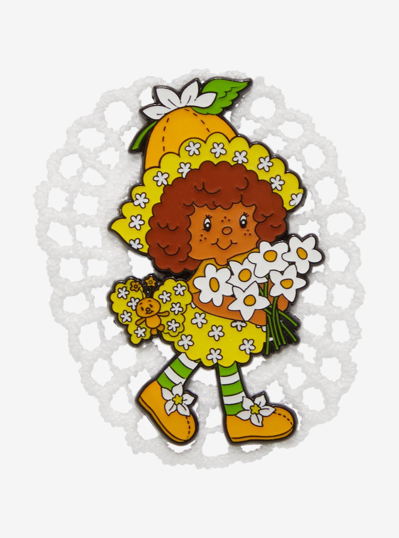 Strawberry Shortcake Orange Blossom Lace Enamel Pin - BoxLunch Exclusive, , hi-res