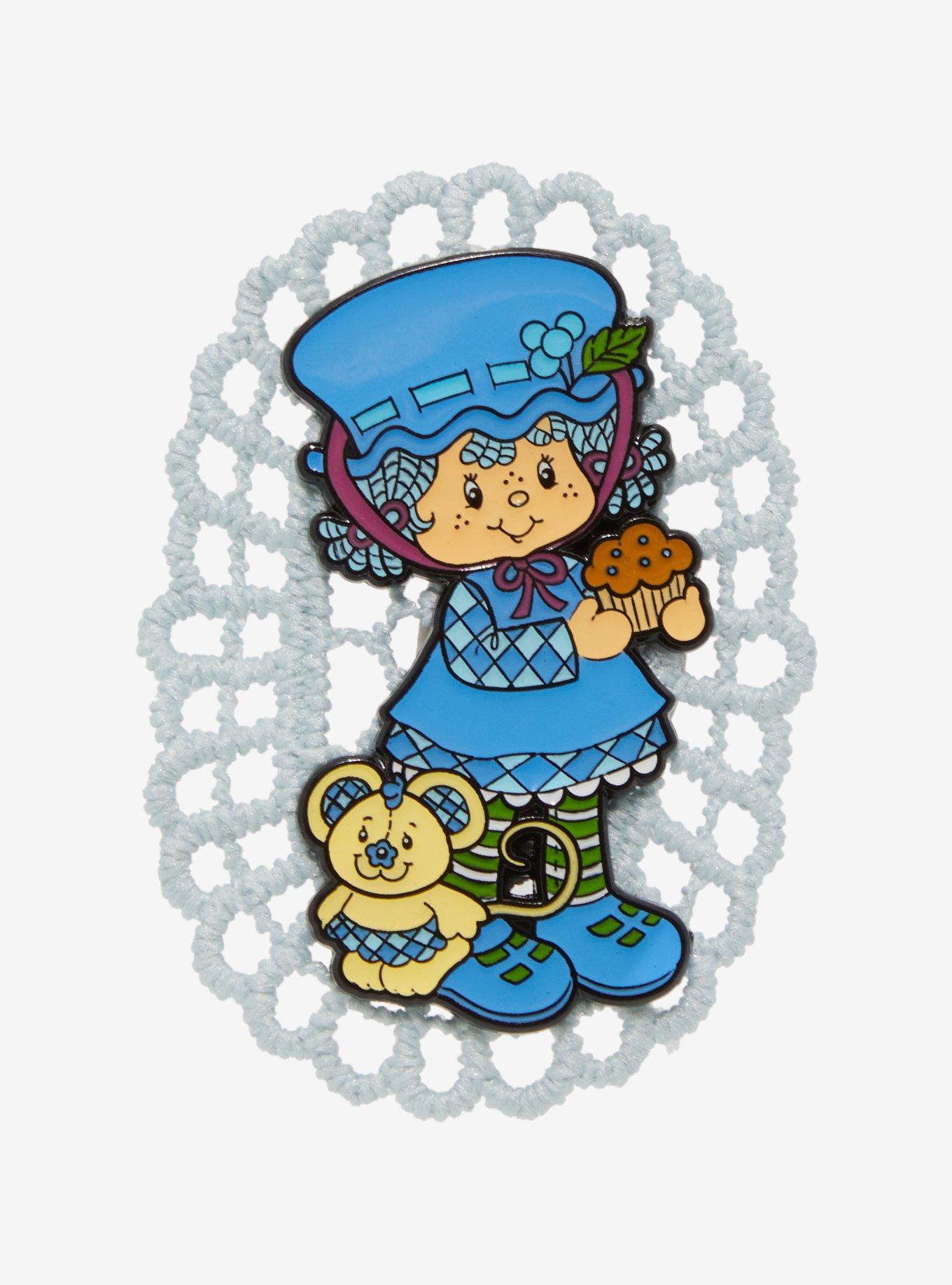 Strawberry Shortcake Blueberry Muffin Lace Enamel Pin, , hi-res