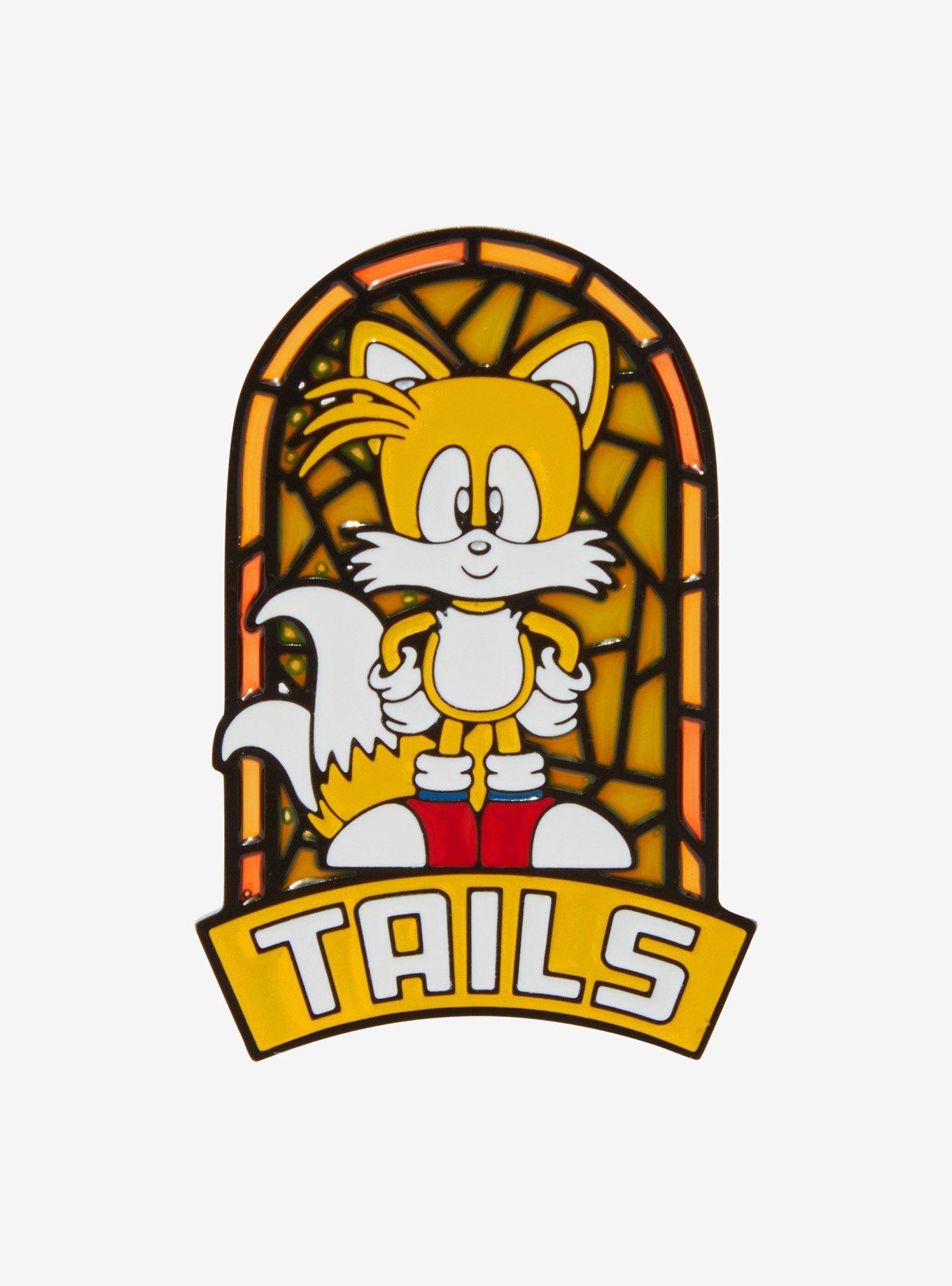 Sonic the Hedgehog Tails Stained Glass Enamel Pin, , hi-res