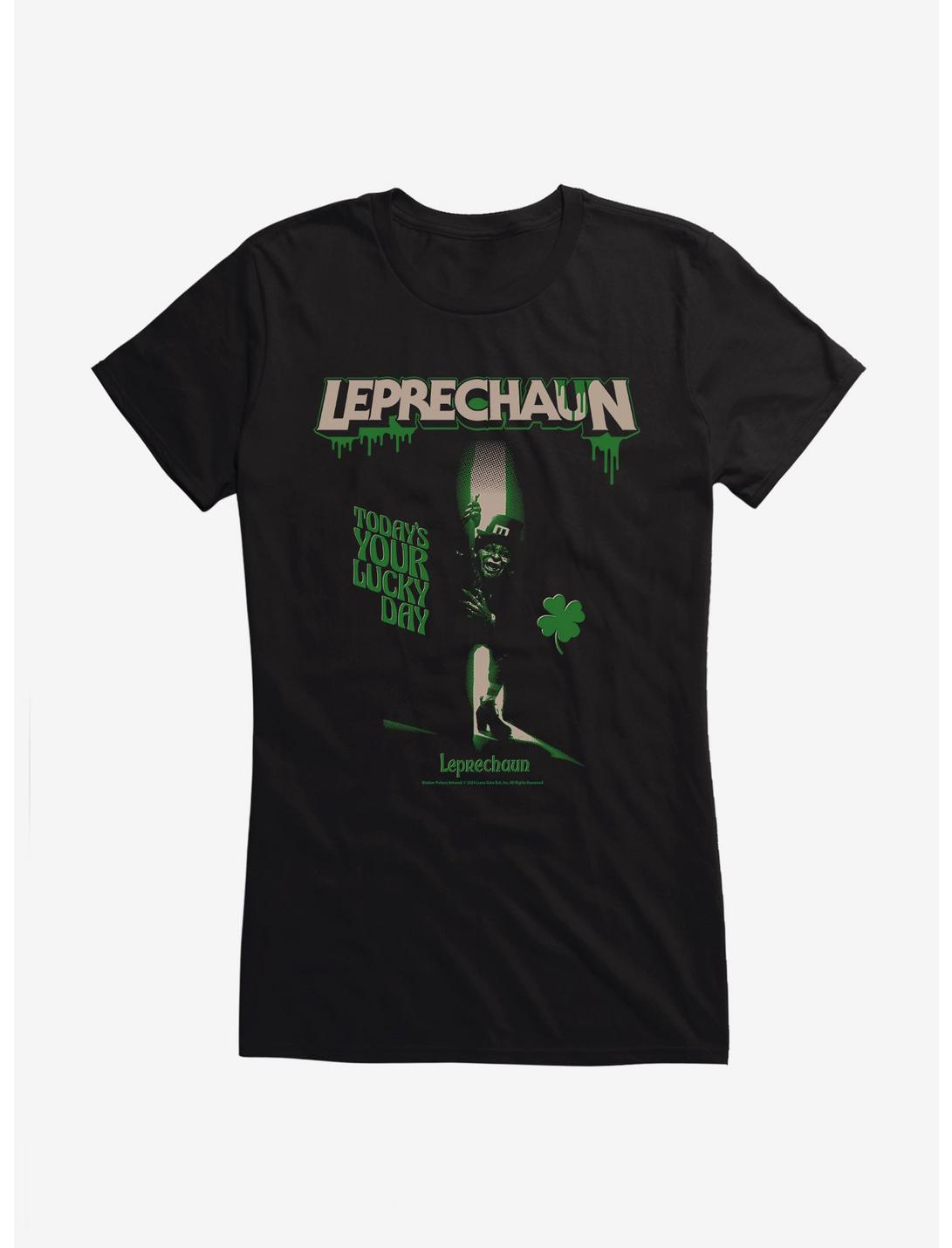 Leprechaun Lucky Day Clover Girls T-Shirt, BLACK, hi-res