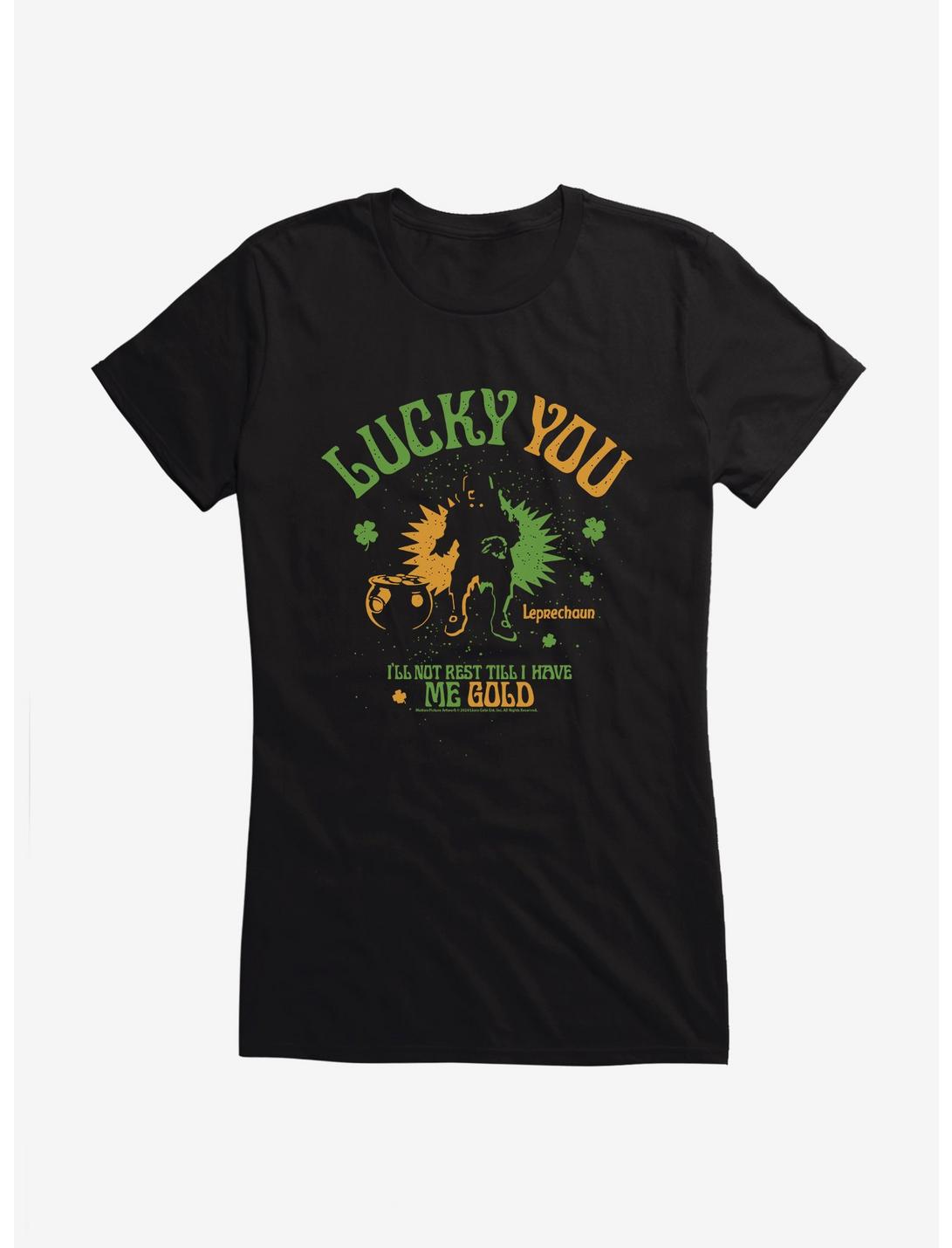 Leprechaun Lucky You Girls T-Shirt, BLACK, hi-res