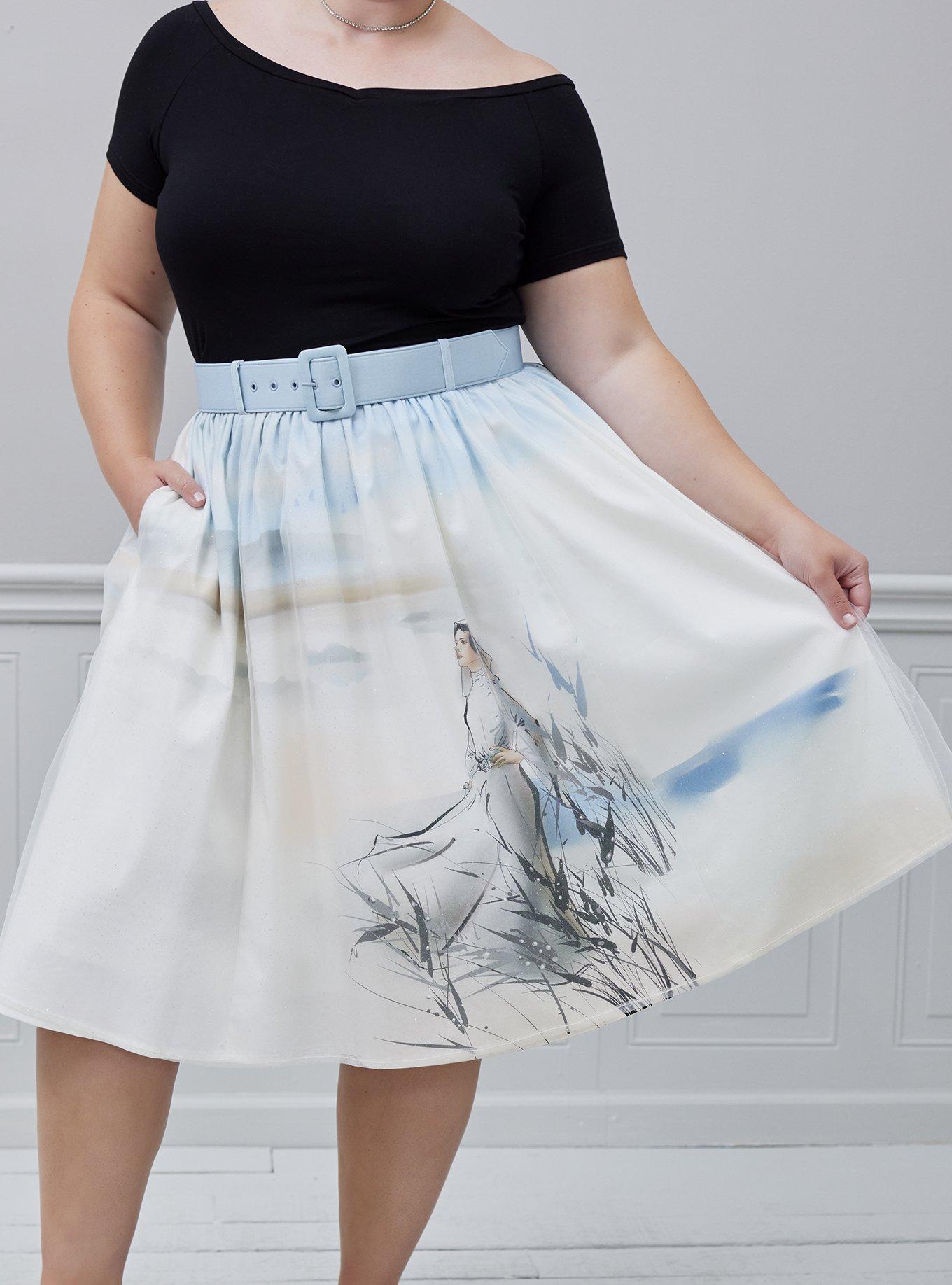 Her Universe Star Wars Princess Leia Retro Skirt Plus Size Her Universe Exclusive, MULTI, hi-res