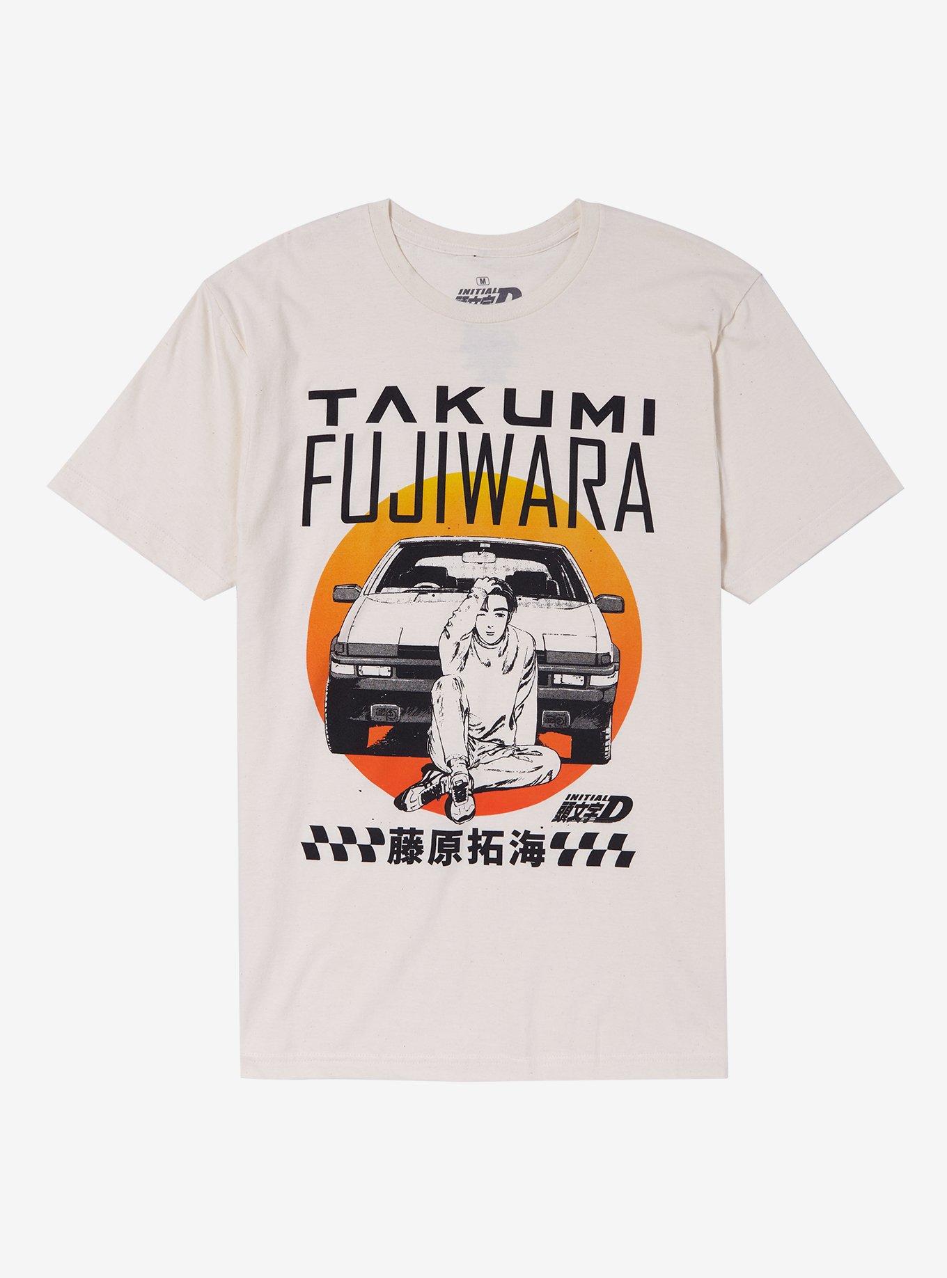 Initial D Takumi Circle Portrait T-Shirt, BLACK, hi-res