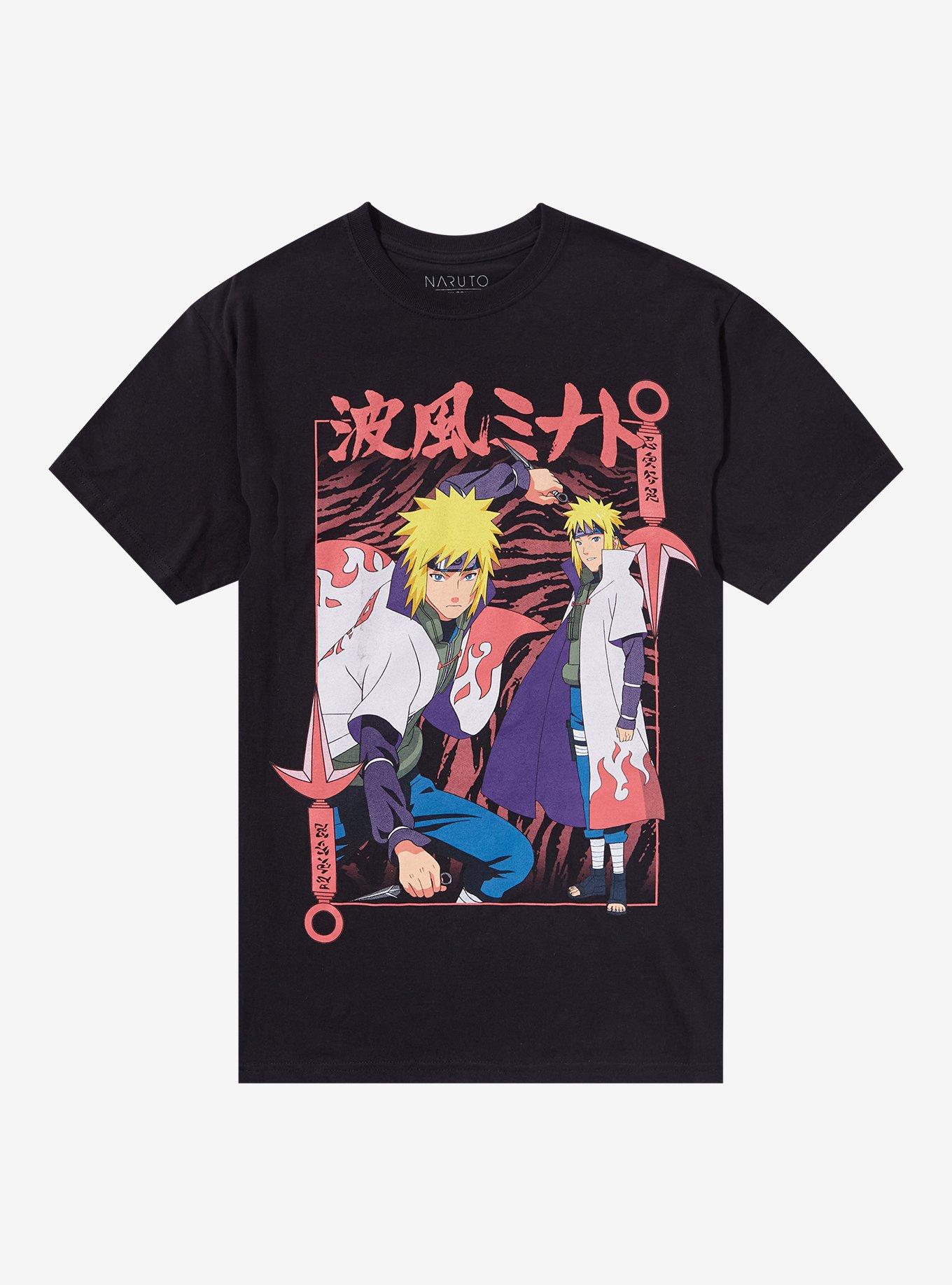 Naruto Shippuden Minato Namikaze Collage T-Shirt, BLACK, hi-res