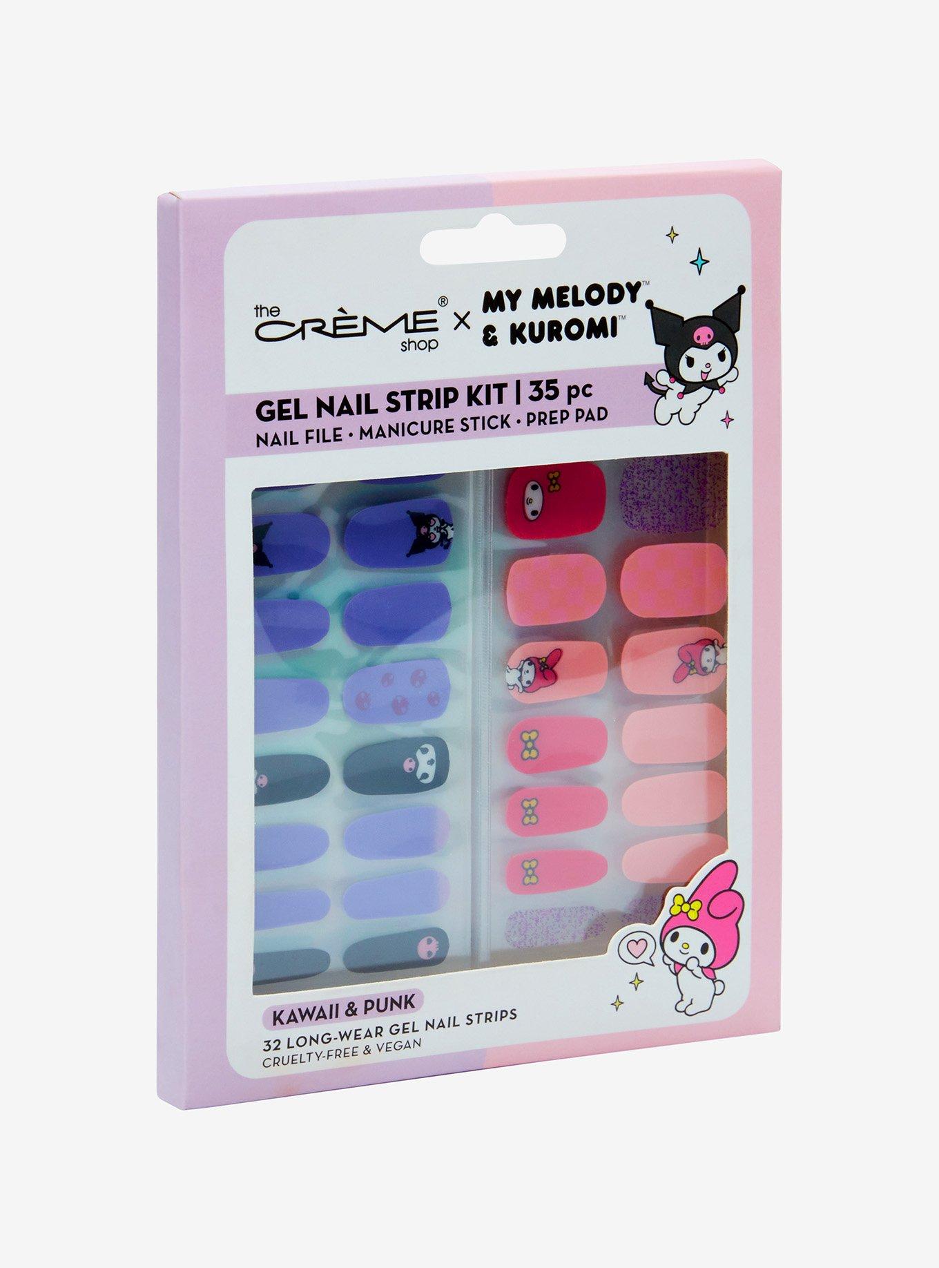 The Crème Shop Sanrio Kuromi & My Melody Gel Nail Strip Kit, , hi-res