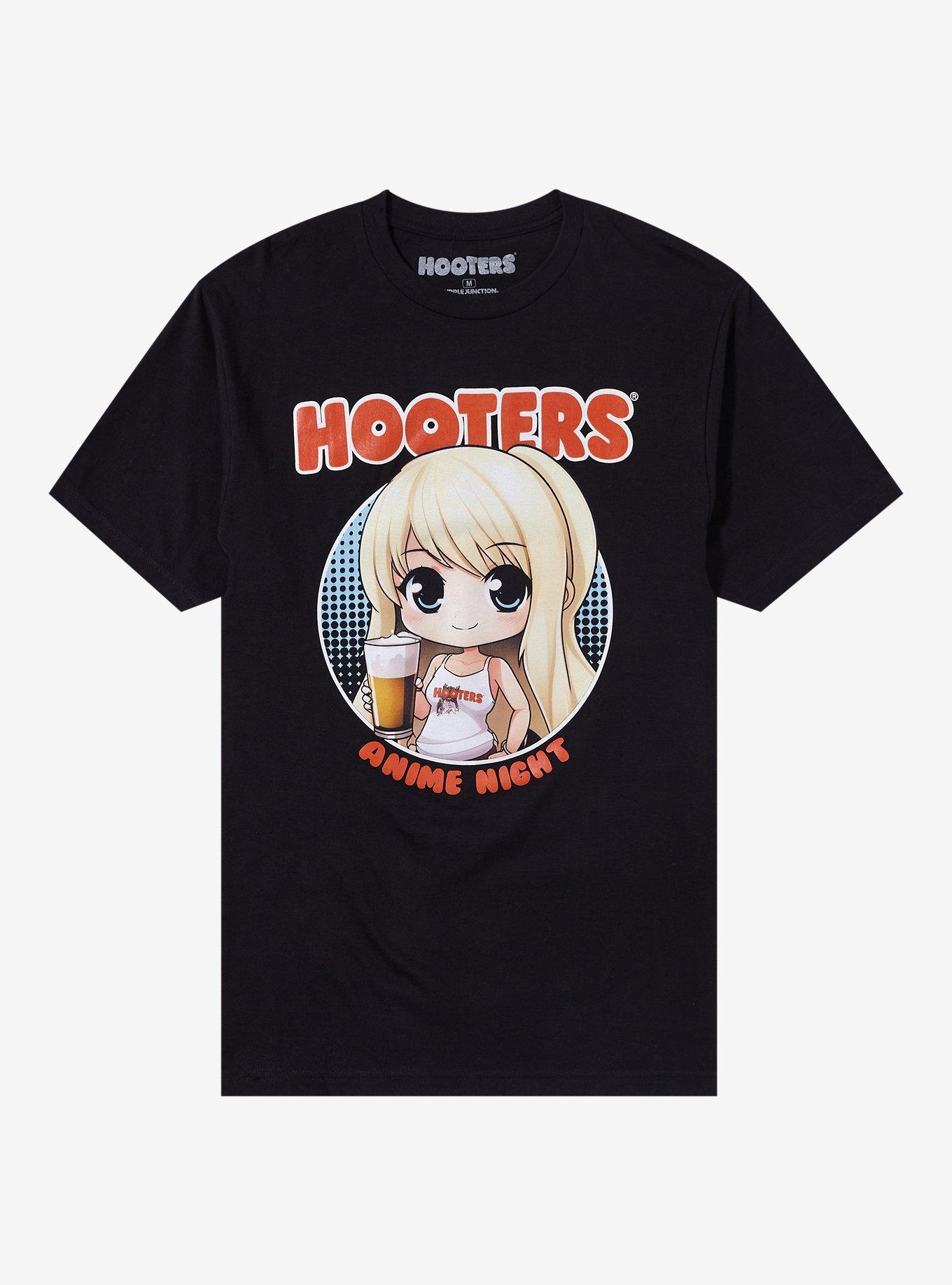Hooters Anime Night T-Shirt, BLACK, hi-res