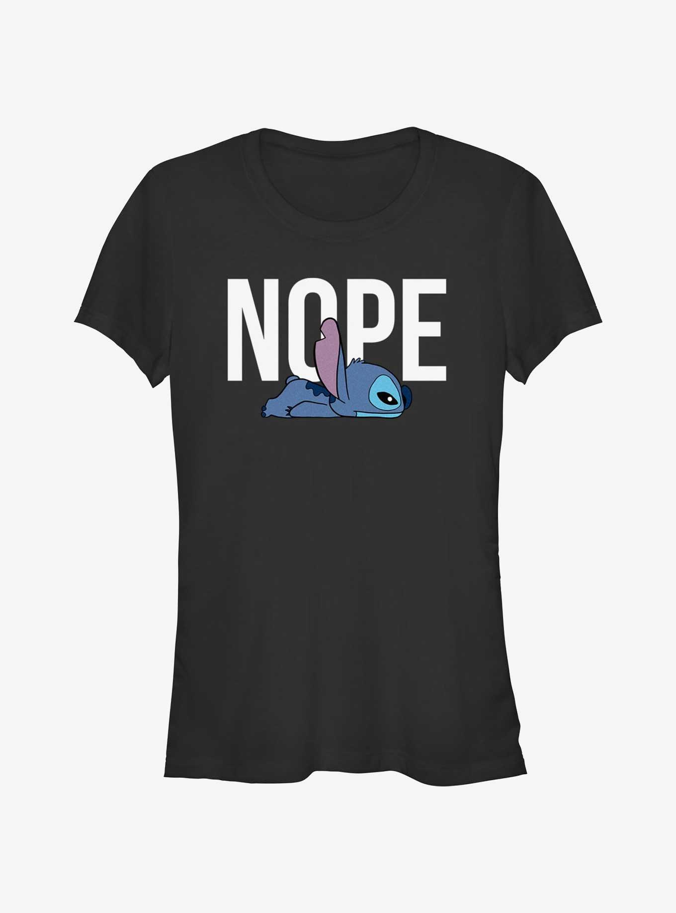 Disney Lilo & Stitch Nope Stitch Girls T-Shirt, BLACK, hi-res