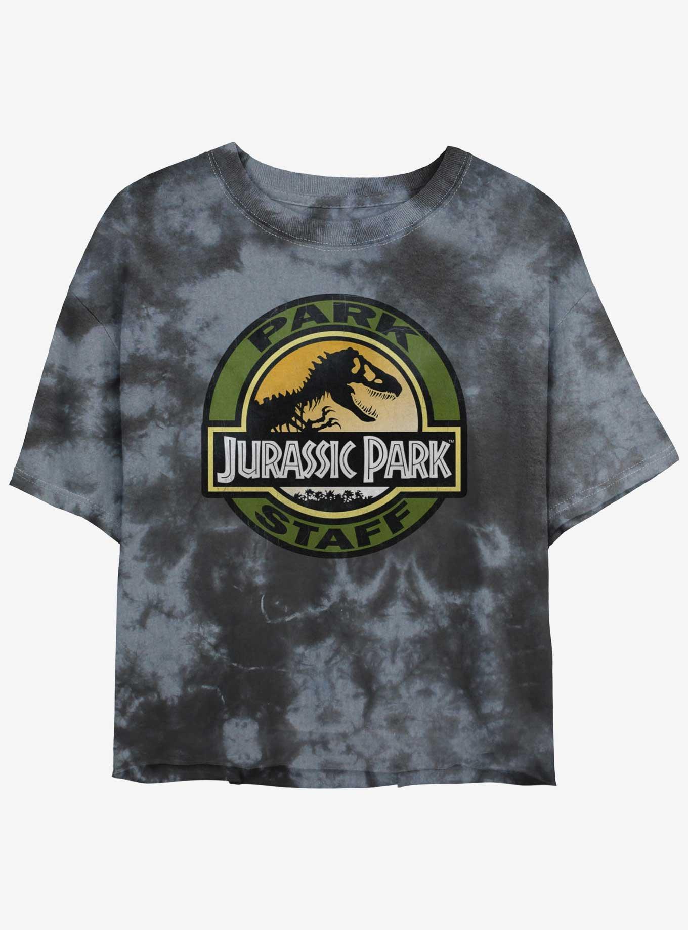 Jurassic Park Staff Girls Tie-Dye Crop T-Shirt, , hi-res