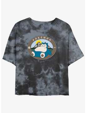 Pokemon Sleepy Snorlax Girls Tie-Dye Crop T-Shirt, , hi-res