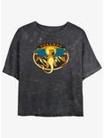 Pokemon Volcano Charizard Girls Mineral Wash Crop T-Shirt, BLACK, hi-res