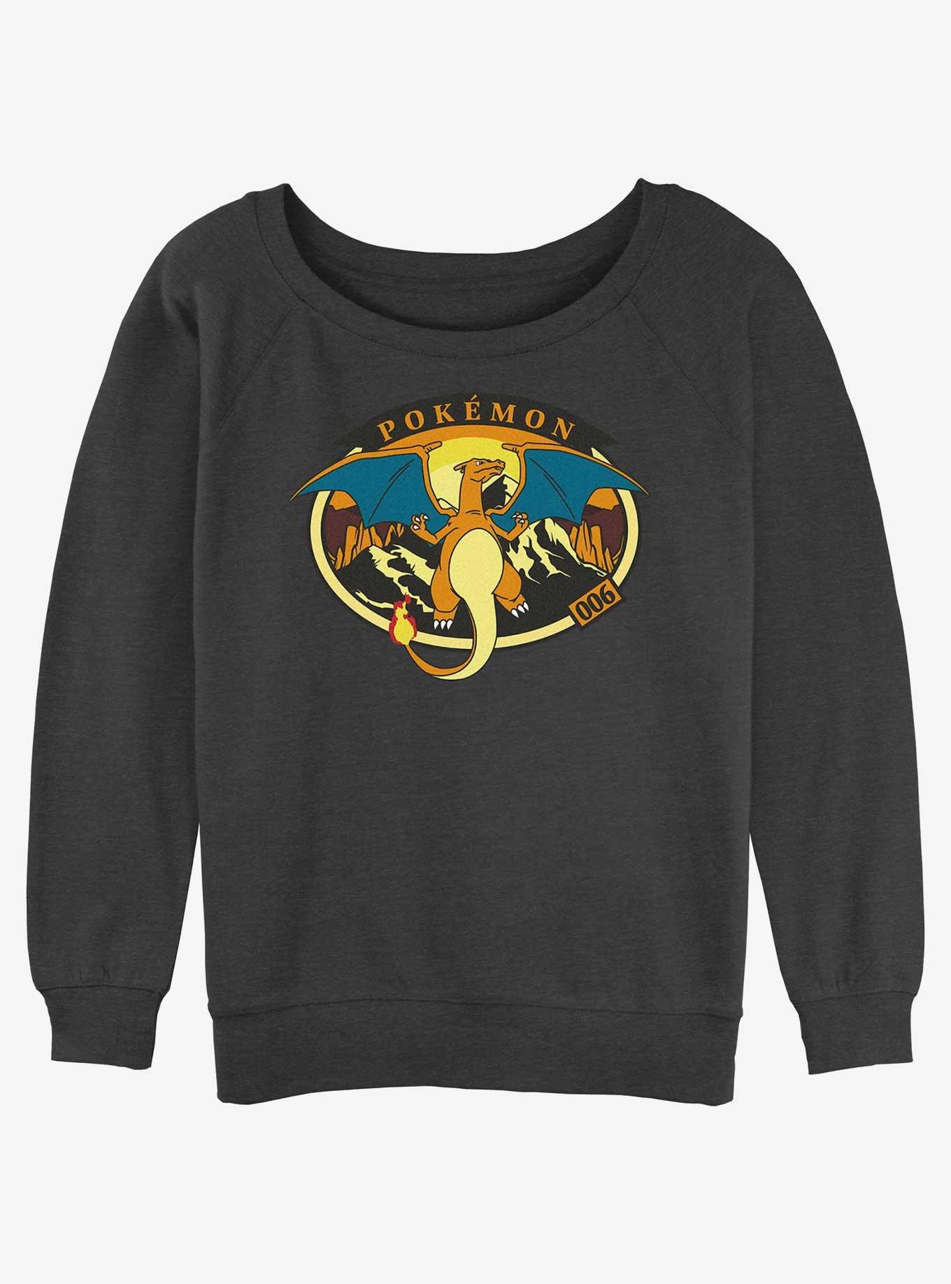 Pokemon Volcano Charizard Girls Slouchy Sweatshirt, , hi-res