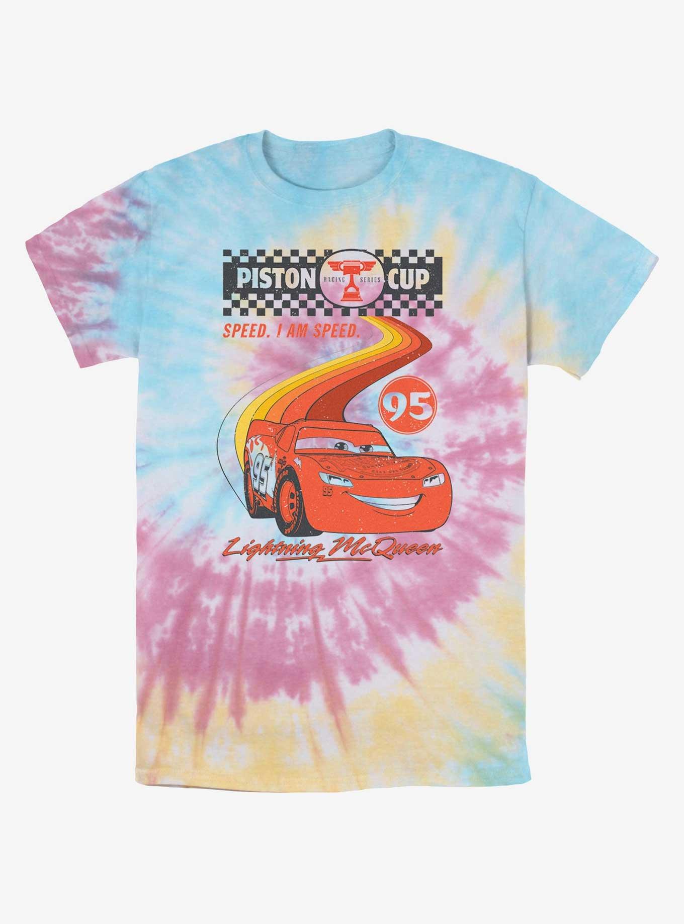 Disney Pixar Cars Retro McQueen Speedway Tie-Dye T-Shirt, BLUPNKLY, hi-res