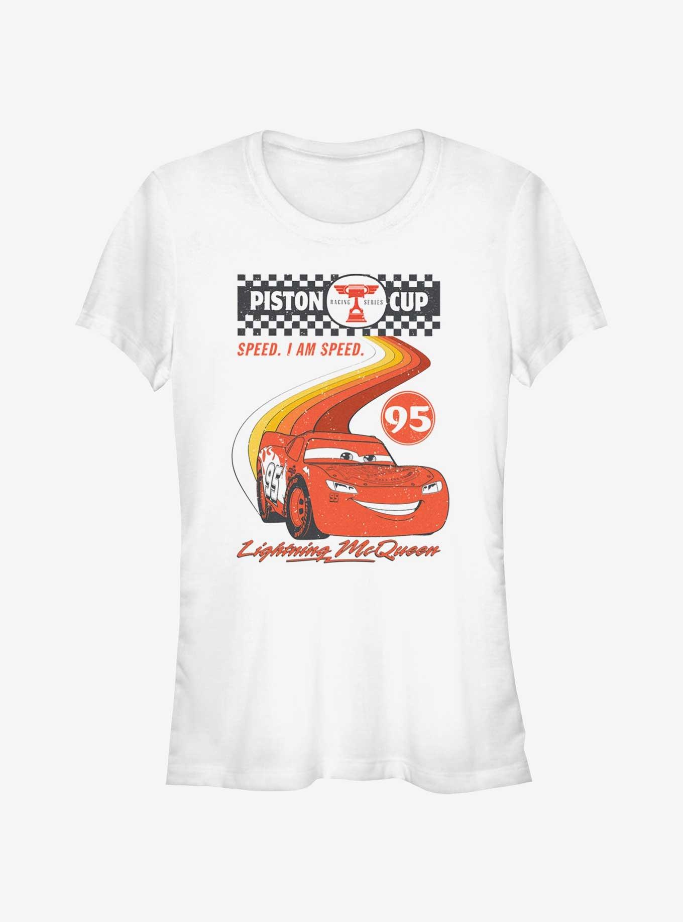 Disney Pixar Cars Retro McQueen Speedway Girls T-Shirt, WHITE, hi-res