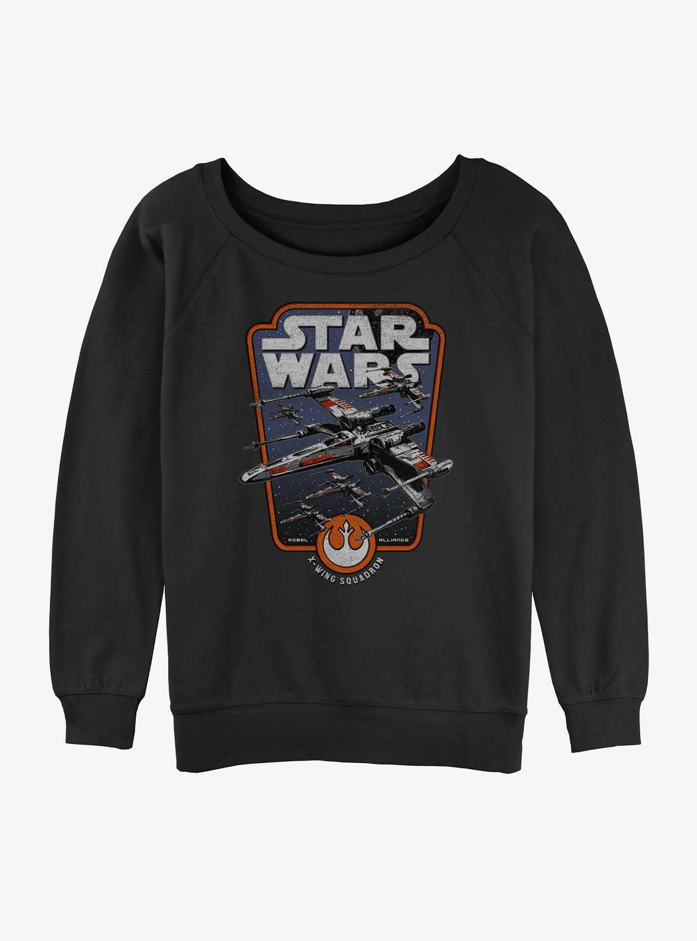 Star Wars Red Squadron Girls Slouchy Sweatshirt, BLACK, hi-res