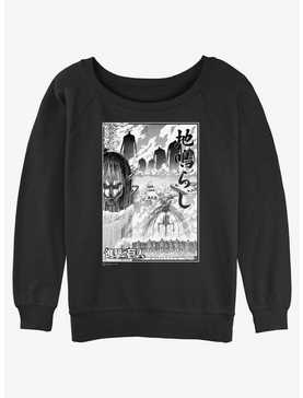 Attack on Titan The Rumbling Poster Girls Slouchy Sweatshirt, , hi-res