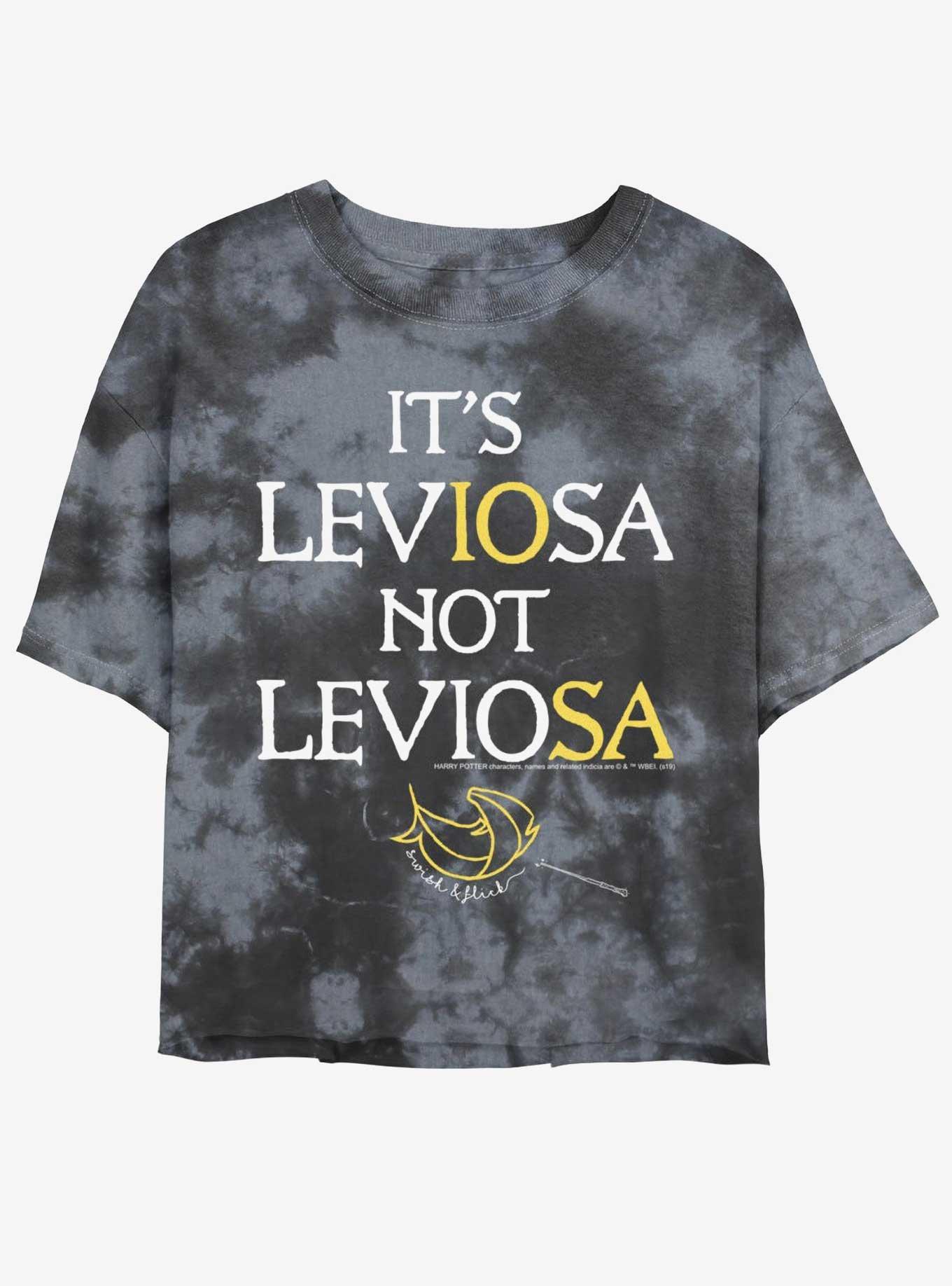 Harry Potter Leviosa Girls Tie-Dye Crop T-Shirt, BLKCHAR, hi-res