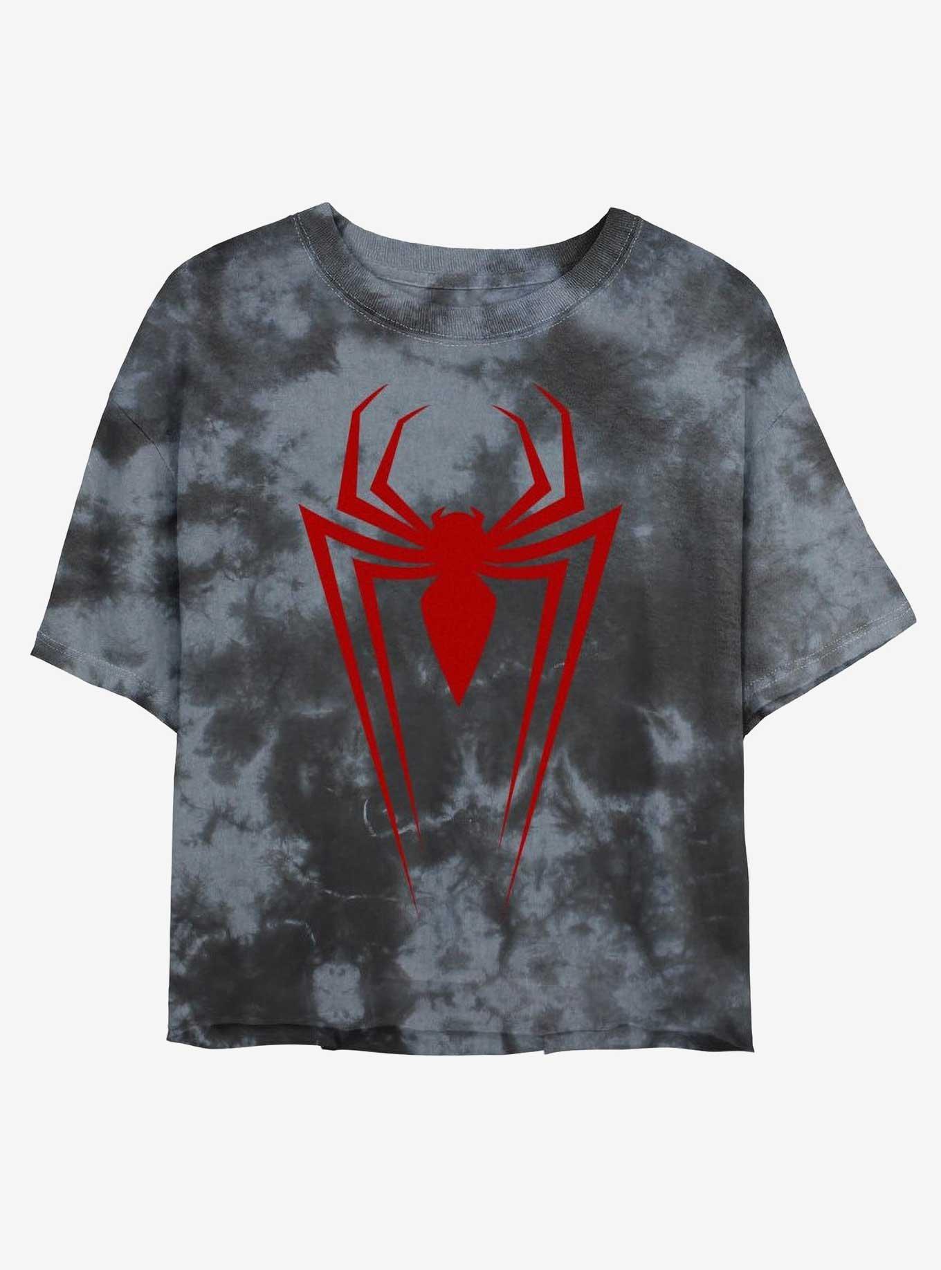 Marvel Spider-Man Long Spider Legs Girls Tie-Dye Crop T-Shirt, , hi-res