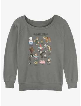 Disney Gravity Falls Characters & Mysteries Girls Slouchy Sweatshirt, , hi-res