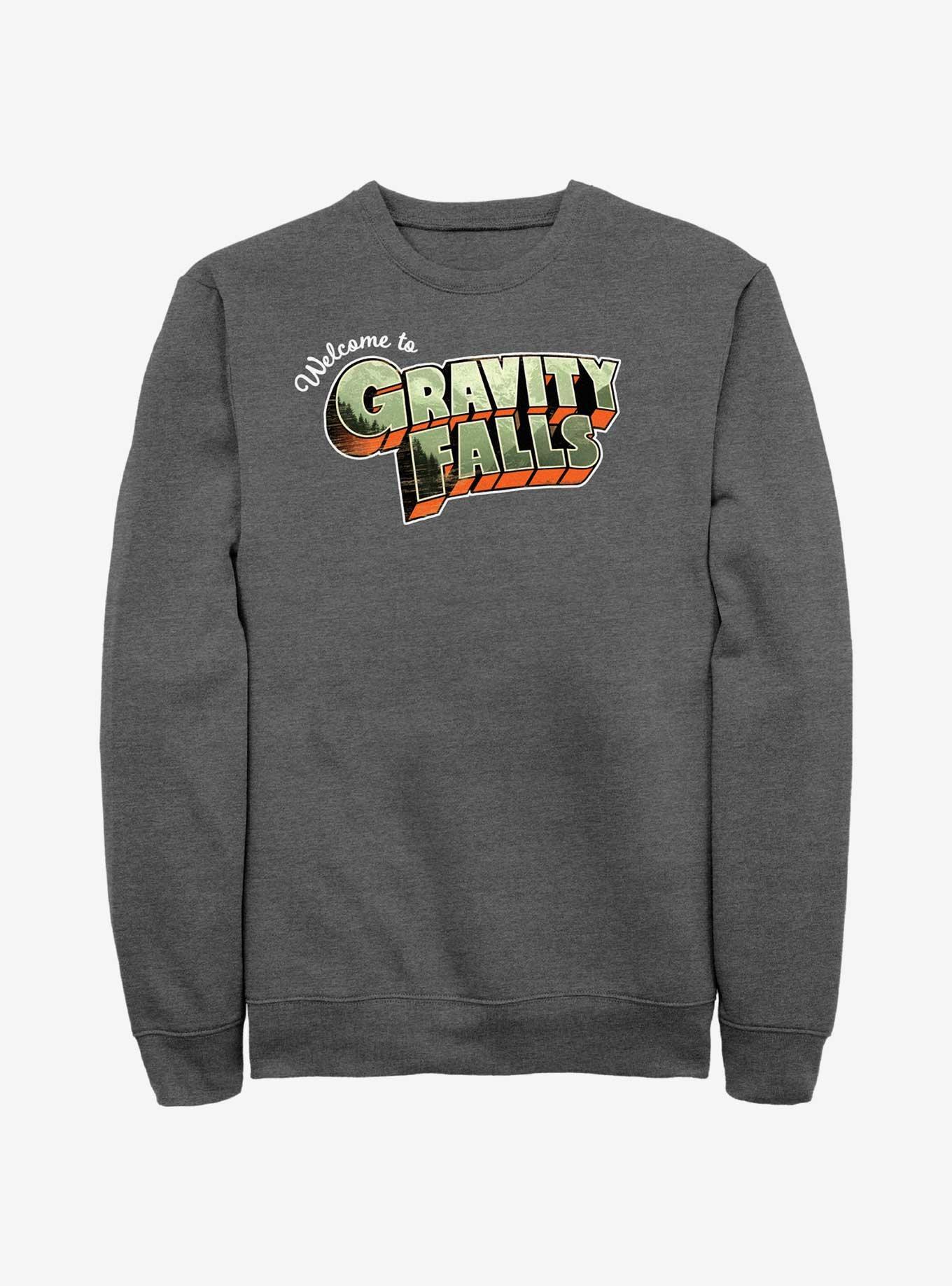 Disney Gravity Falls Welcome Destination Sweatshirt, CHAR HTR, hi-res