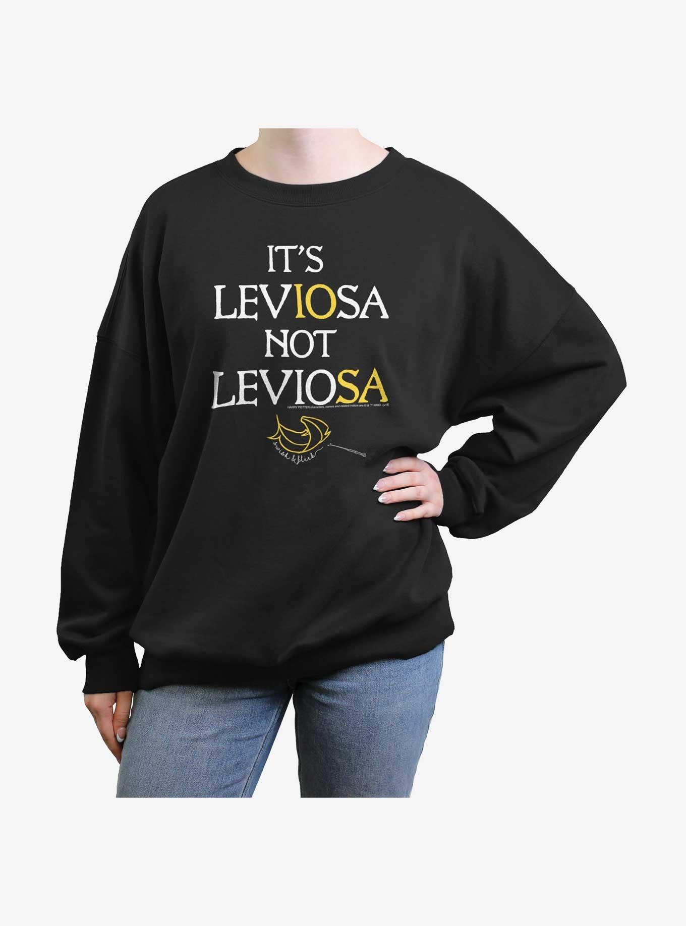 Harry Potter Leviosa Girls Oversized Sweatshirt, BLACK, hi-res
