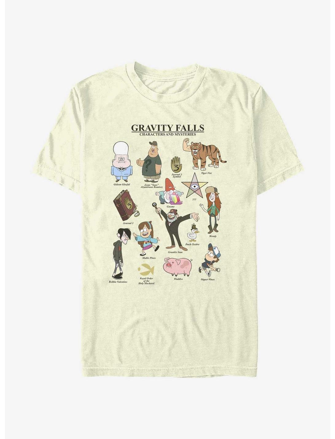 Disney Gravity Falls Characters & Mysteries T-Shirt, NATURAL, hi-res