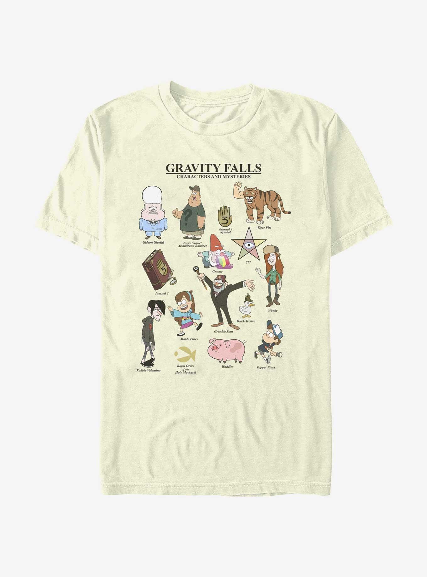 Disney Gravity Falls Characters & Mysteries T-Shirt, NATURAL, hi-res
