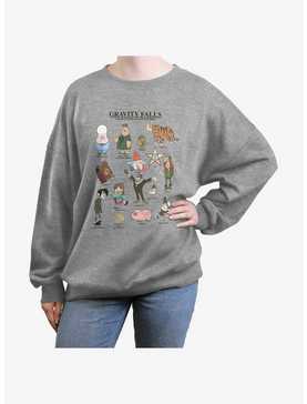 Disney Gravity Falls Characters & Mysteries Girls Oversized Sweatshirt, , hi-res