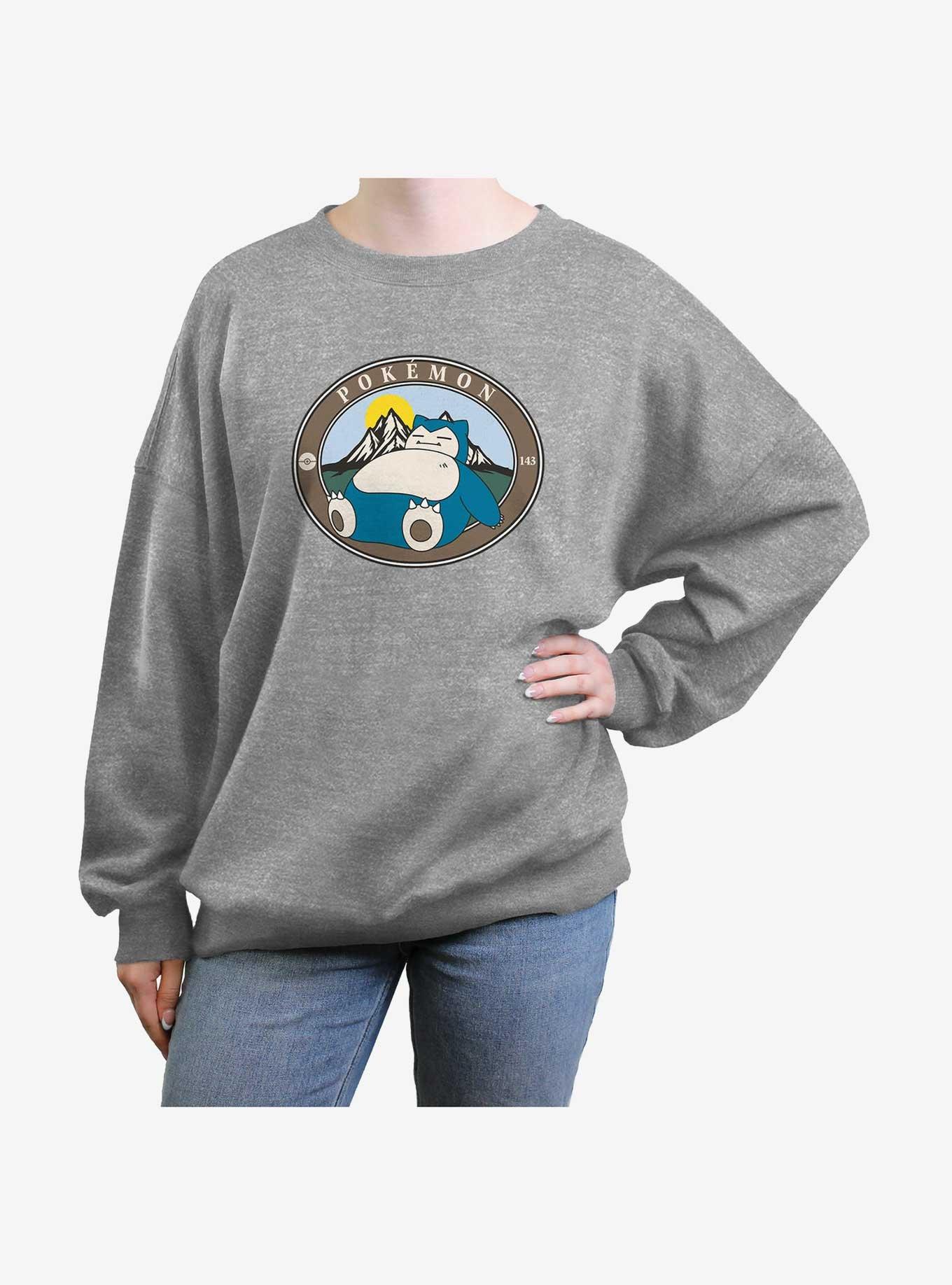 Pokemon Sleepy Snorlax Girls Oversized Sweatshirt, , hi-res