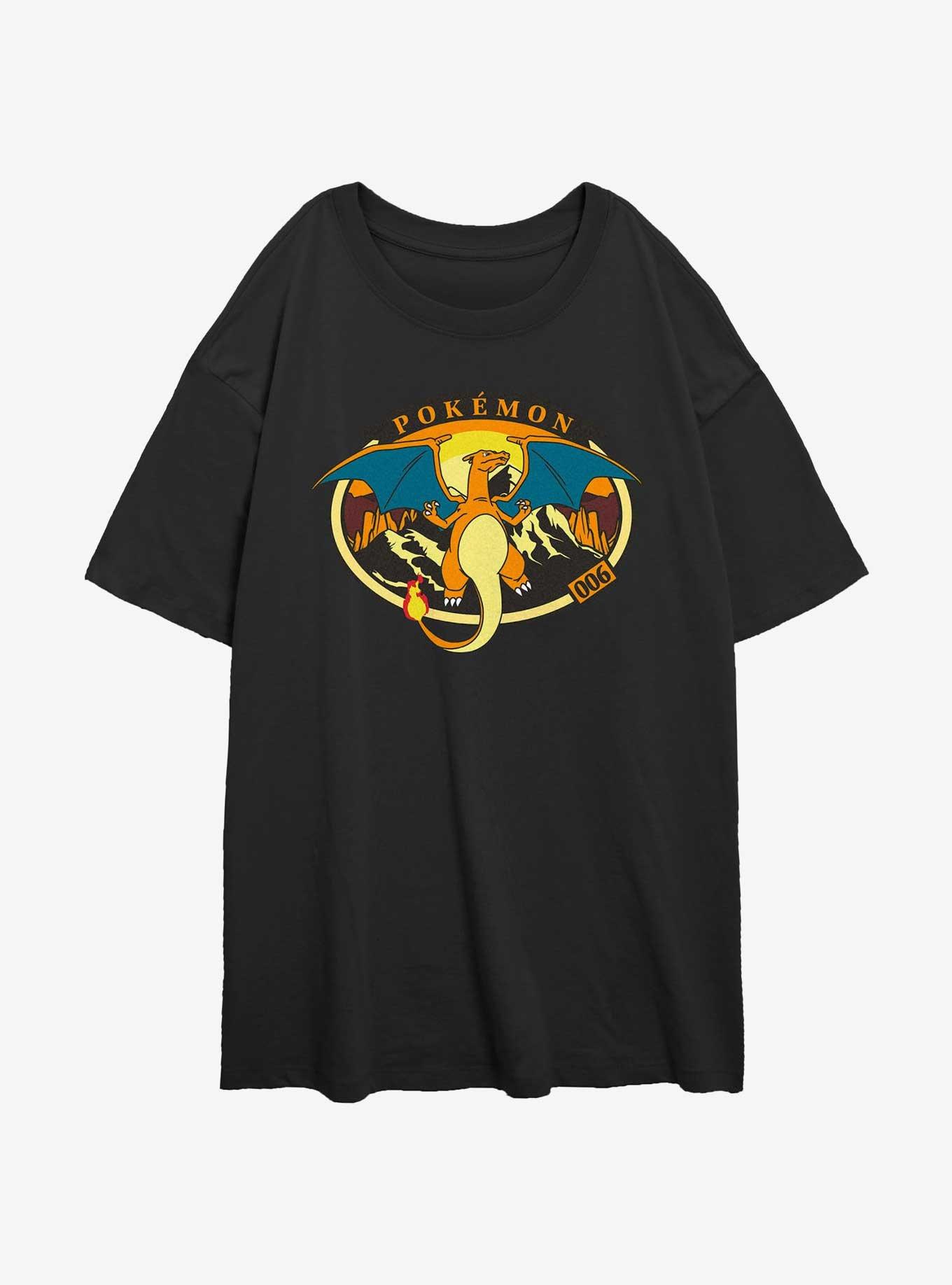 Pokemon Volcano Charizard Girls Oversized T-Shirt, , hi-res