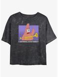 Spongebob Squarepants Patrick Is Mayonnaise An Instrument Womens Mineral Wash Crop T-Shirt, BLACK, hi-res