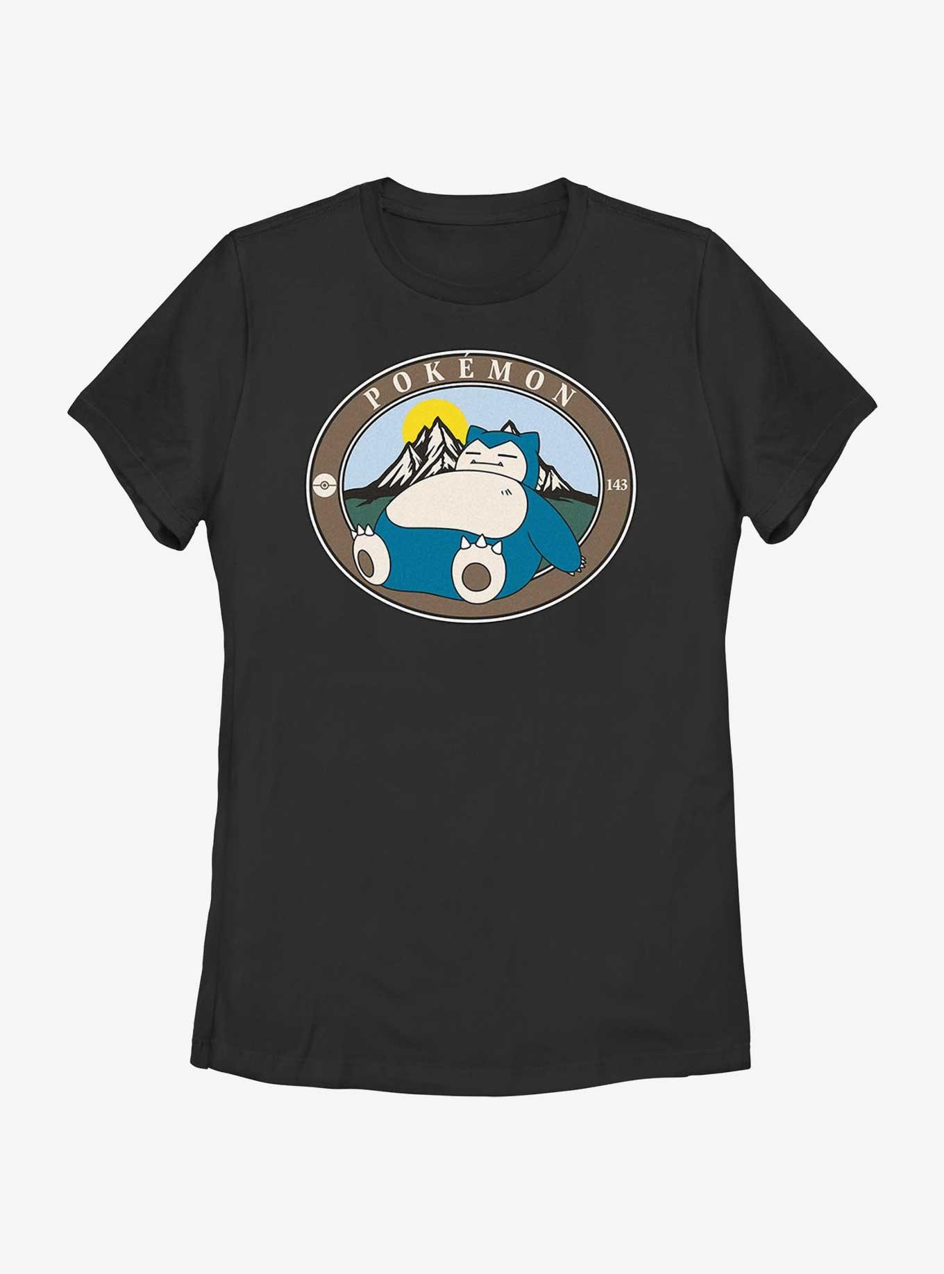 Pokemon Sleepy Snorlax Womens T-Shirt, BLACK, hi-res