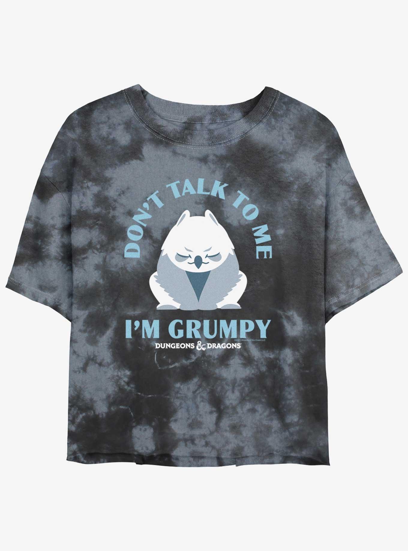 Dungeons & Dragons Grumpy Owlbear Womens Tie-Dye Crop T-Shirt