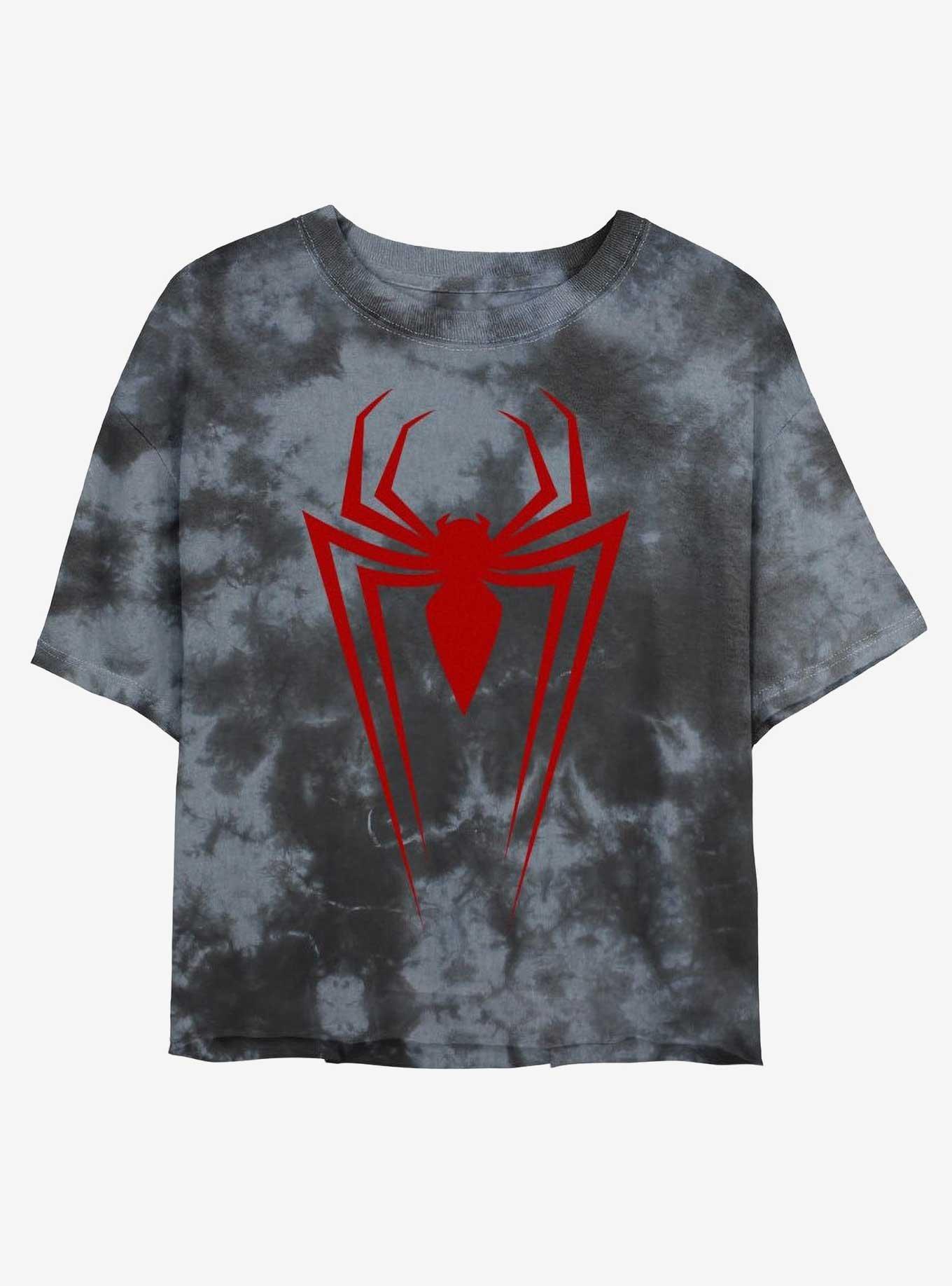 Marvel Spider-Man Long Spider Legs Womens Tie-Dye Crop T-Shirt, , hi-res