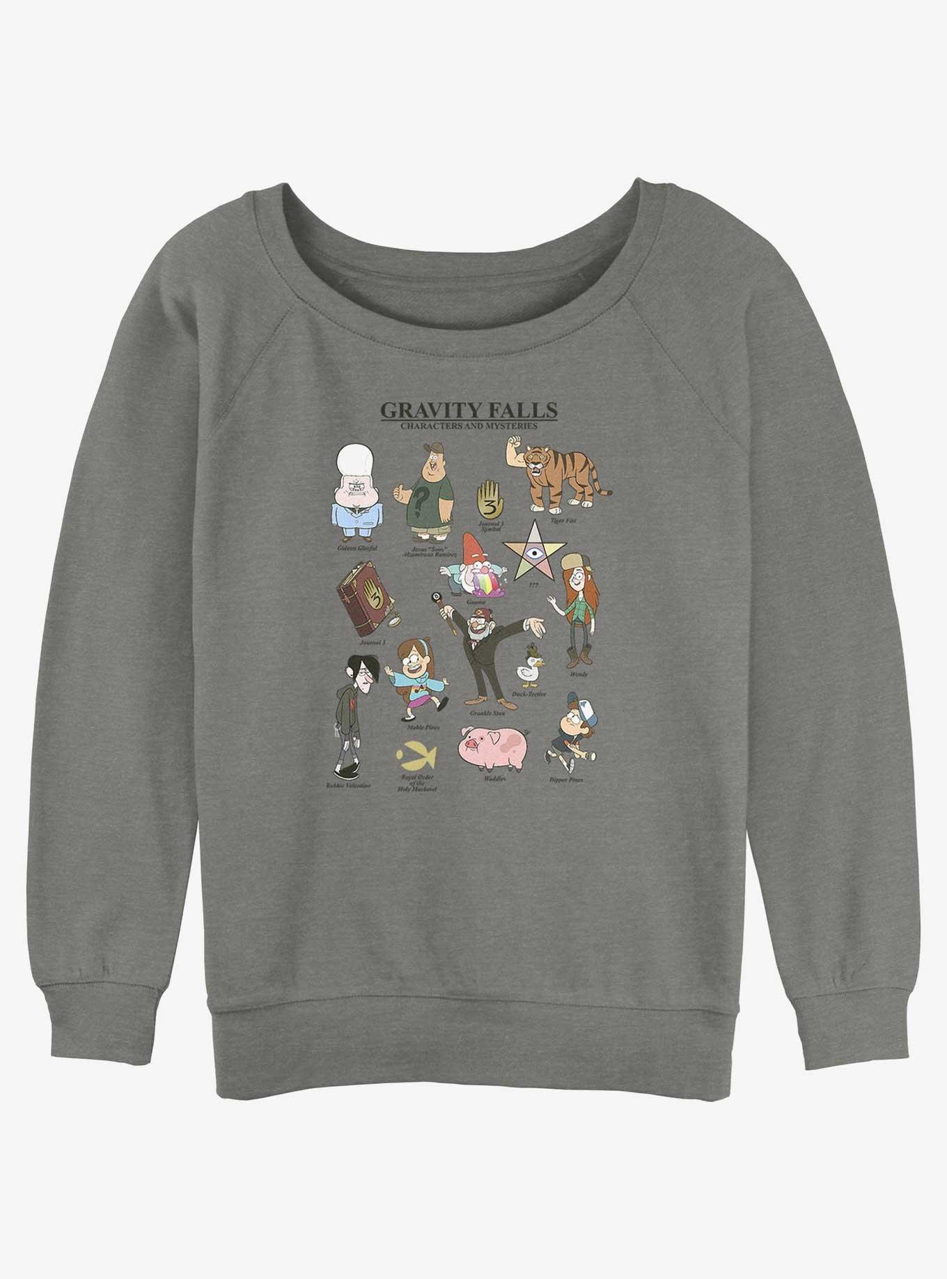 Disney Gravity Falls Characters & Mysteries Womens Slouchy Sweatshirt