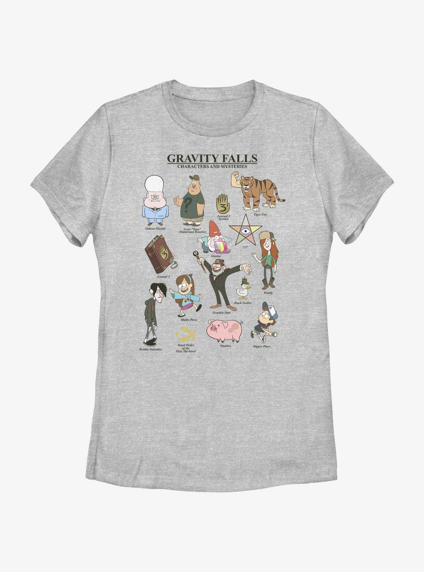 Disney Gravity Falls Characters & Mysteries Womens T-Shirt