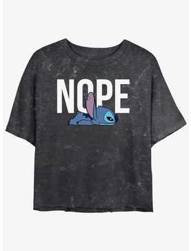 Disney Lilo & Stitch Nope Stitch Womens Mineral Wash Crop T-Shirt, , hi-res