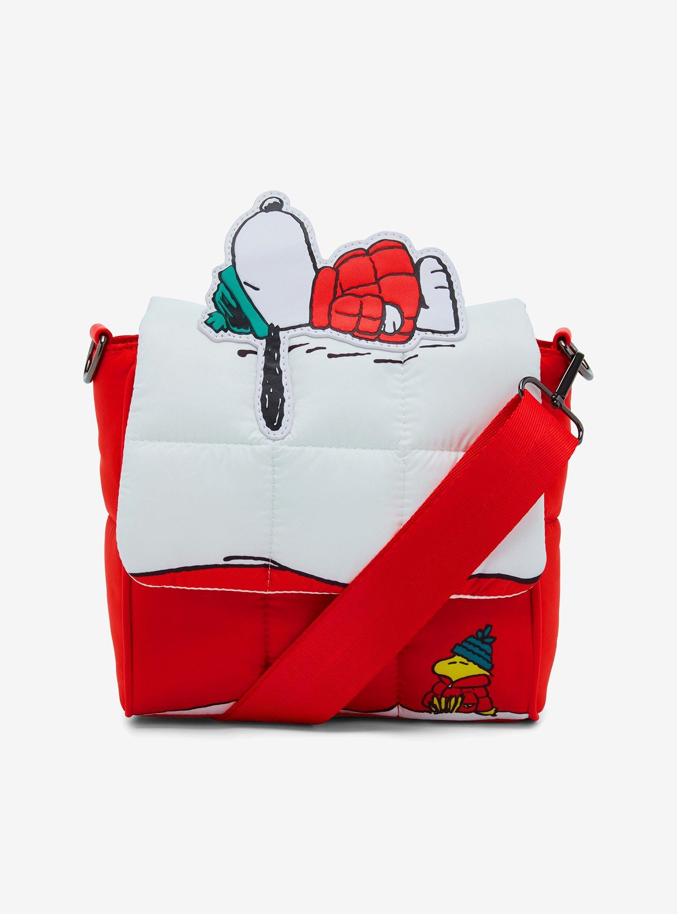 Loungefly Peanuts Snoopy & Woodstock Doghouse Puffer Quilt Crossbody Bag, , hi-res